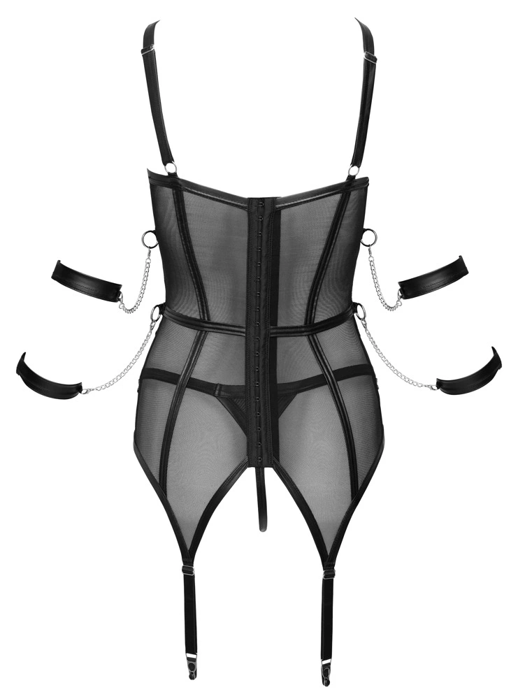Комплект Cottelli Basque Bondage, M (черный)