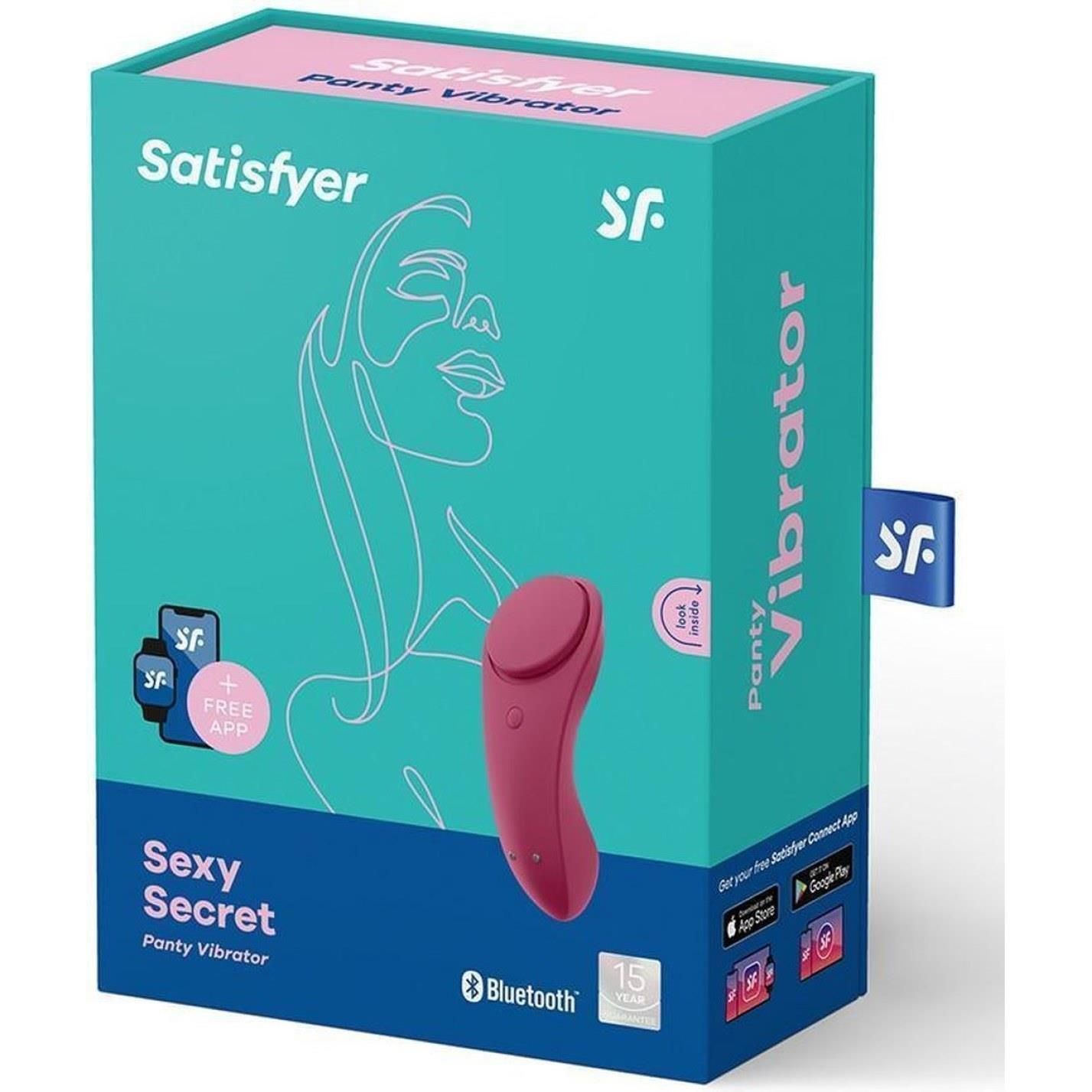 Клиторальный массажер для трусиков Satisfyer Sexy Secret, 8,6 см (бордовый)