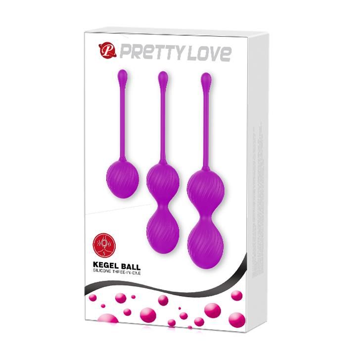 Набор вагинальных шариков Pretty Love Kegel Balls, 3 шт (фиолетовый)