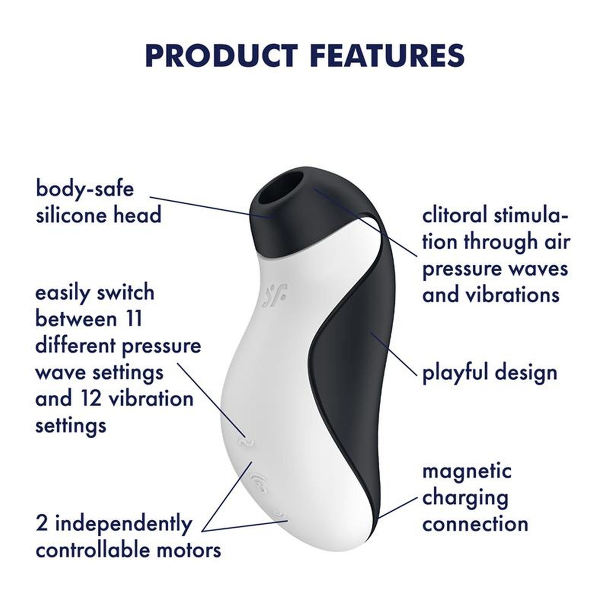 Вакуумний стимулятор клітора Satisfyer Orca, 9 см (мульті)