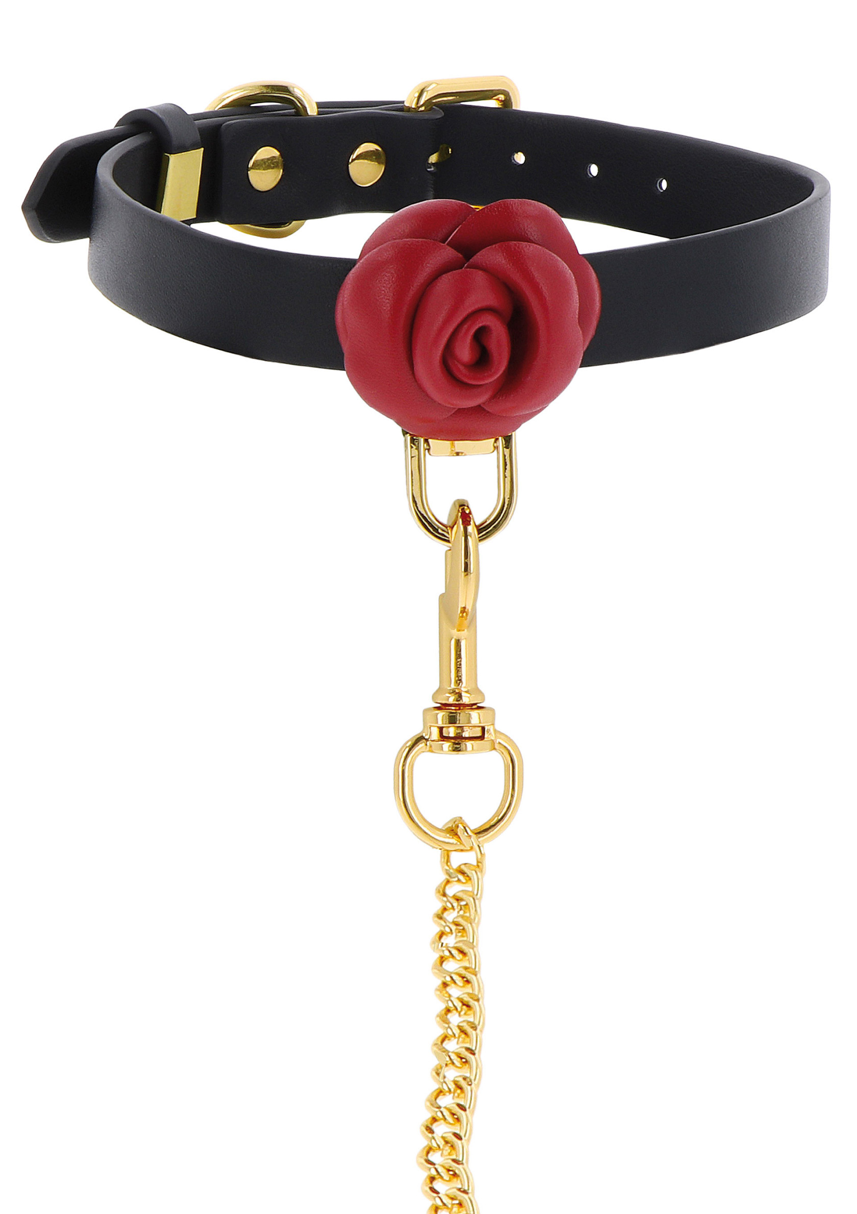 Ошейник с поводком Taboom Wild Roses Collar & Leash (черный)