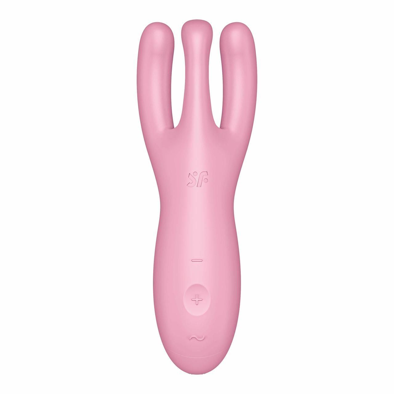 Вибратор для клитора Satisfyer Threesome 4, 14 см (розовый)