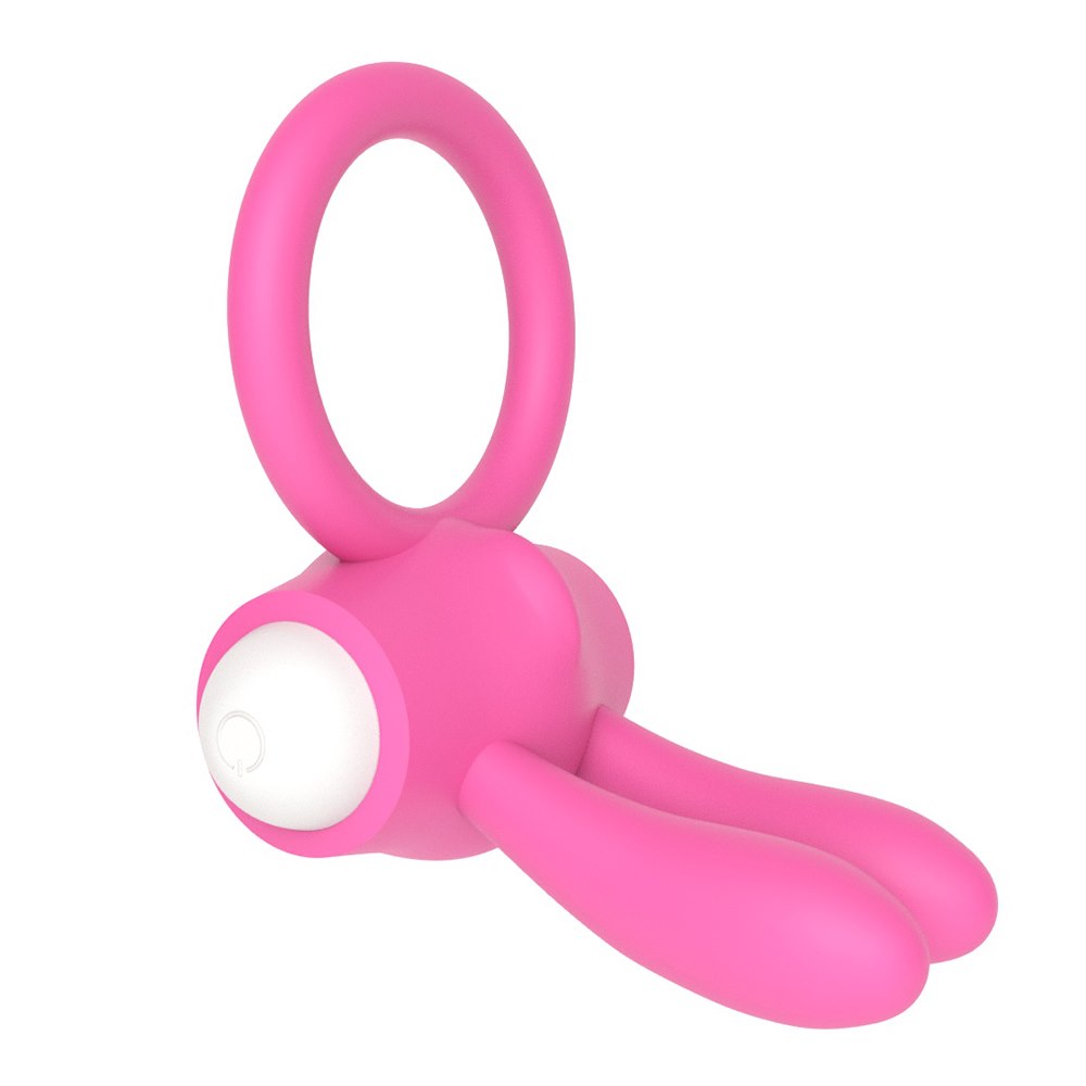 Вібруюче ерекційне кільце Lovetoy Power Clit Silicone Cockring, 7.5 см (рожевий)