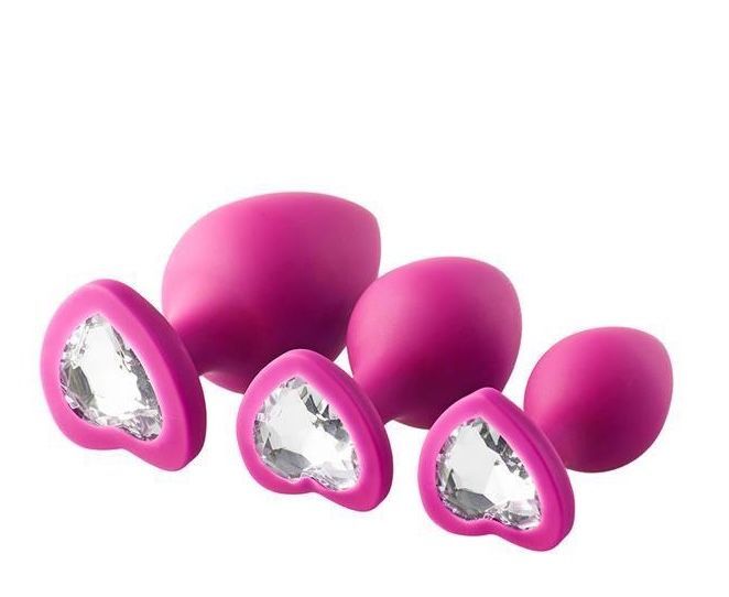 Zestaw korków analnych Dream Toys Flirts, 3 szt (różowy)