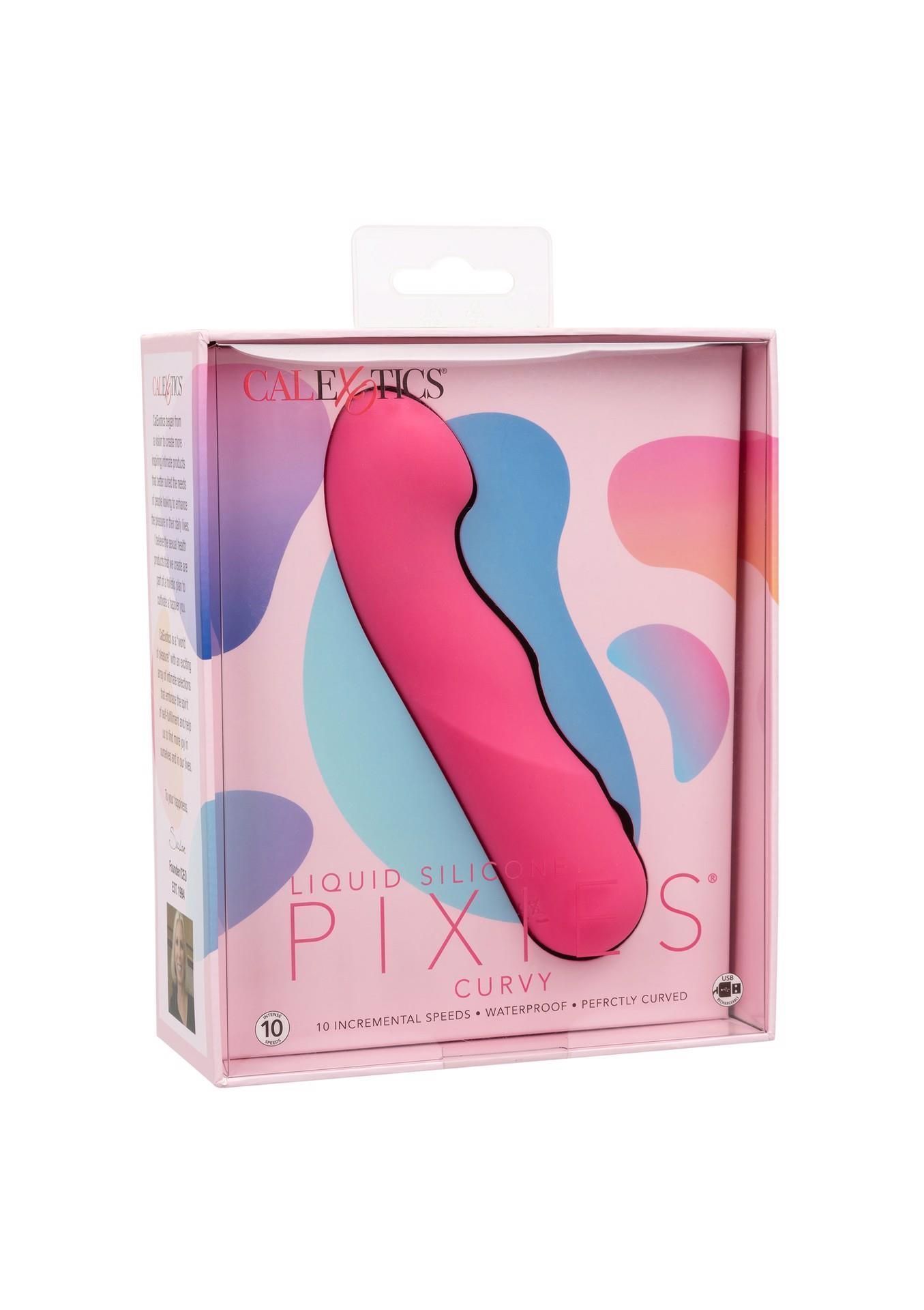 Мини-вибратор Calexotics Pixies Curvy, 10.7 см (розовый)