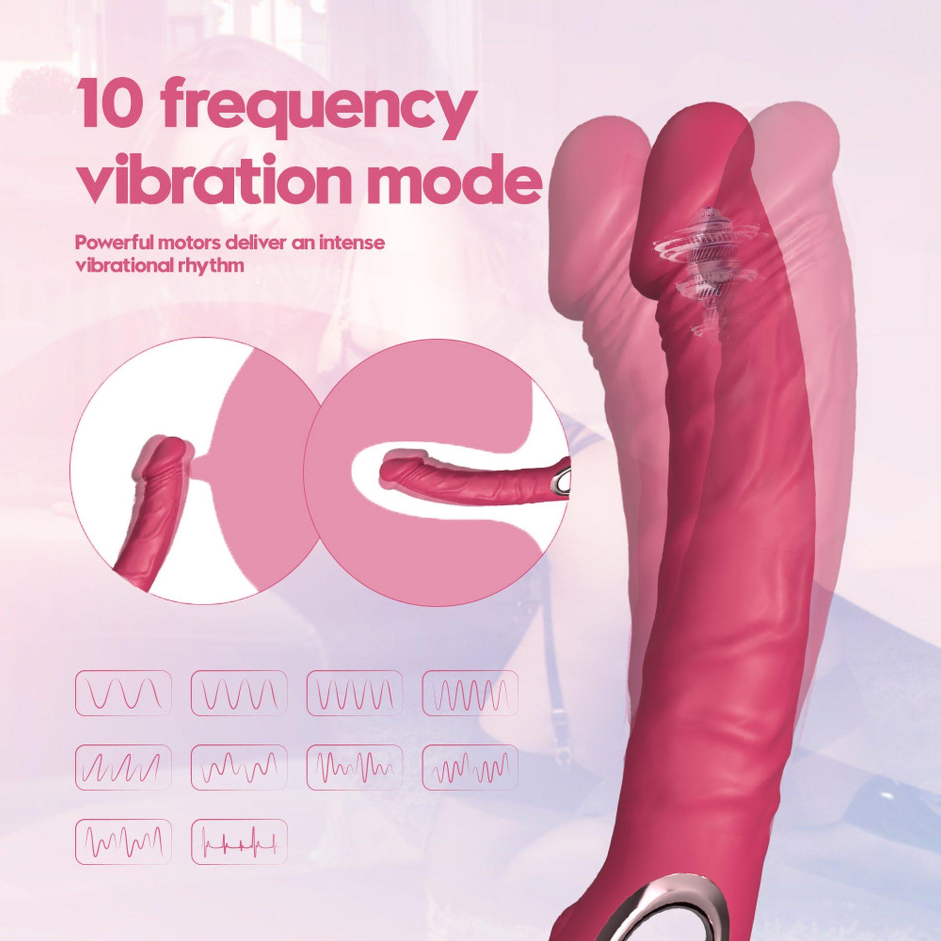 Вибратор B-Series Cute Realistic, 22.1 см (розовый)