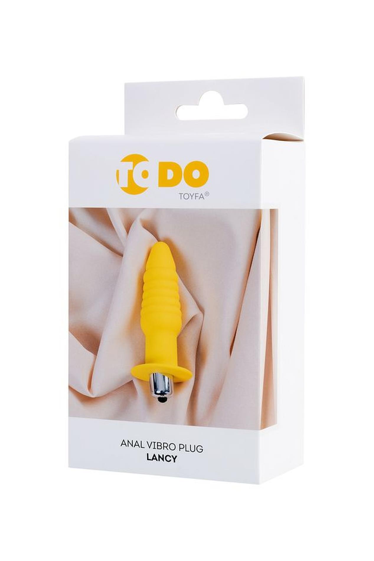 Korek analny ToDo Anal Vibro Plug Lancy, 11 cm (żółty)