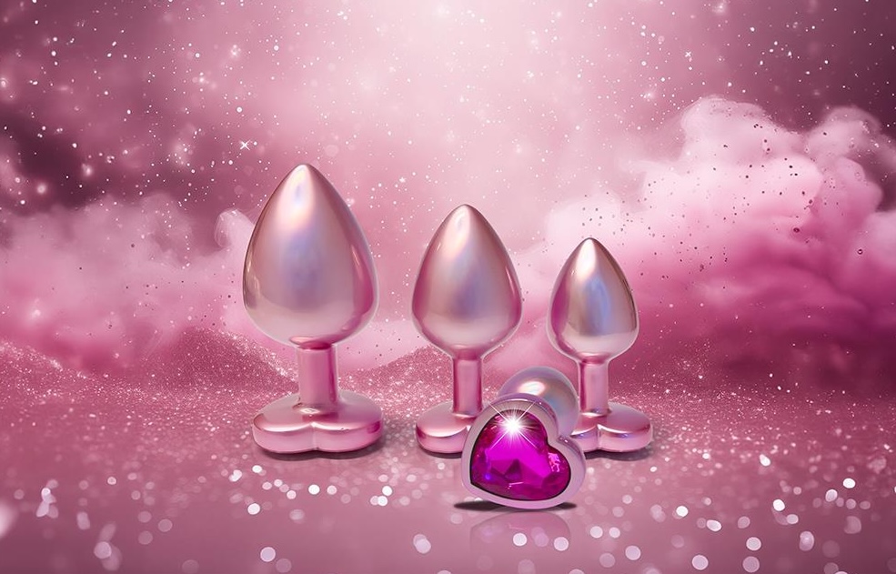 Korek analny Gleaming Love Pearl Pink Plug M, 8.3 cm (różowy)