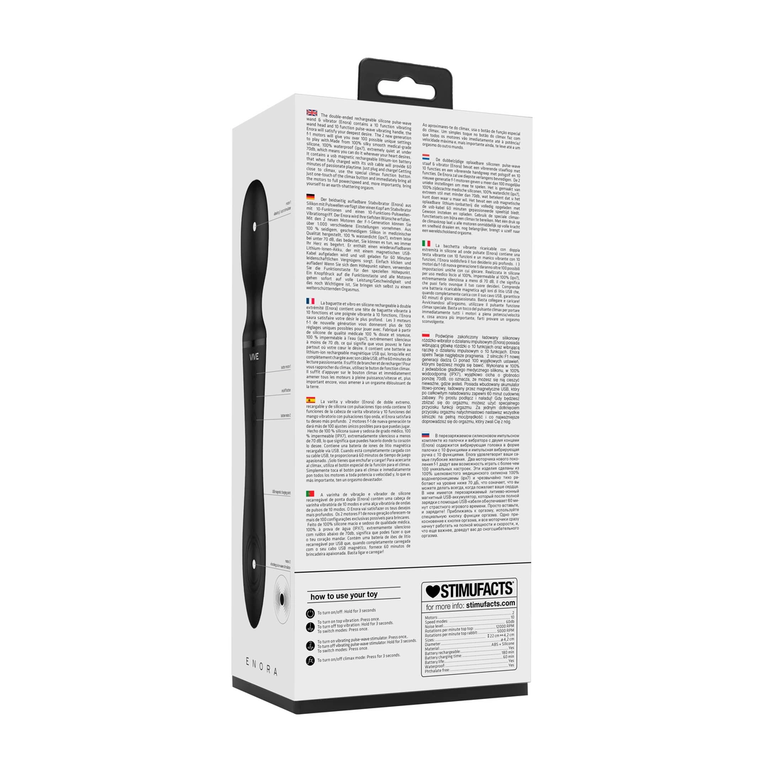 Вибромассажер Vive Enora, 22 см (черный)