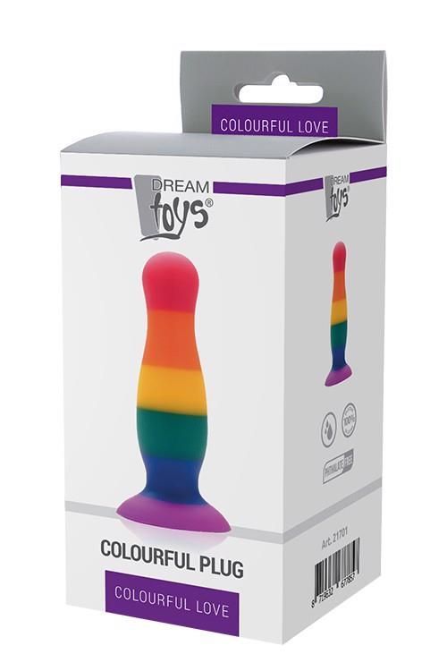Анальна пробка Colourful Love Colourful Plug, 14,5cm (мульті)