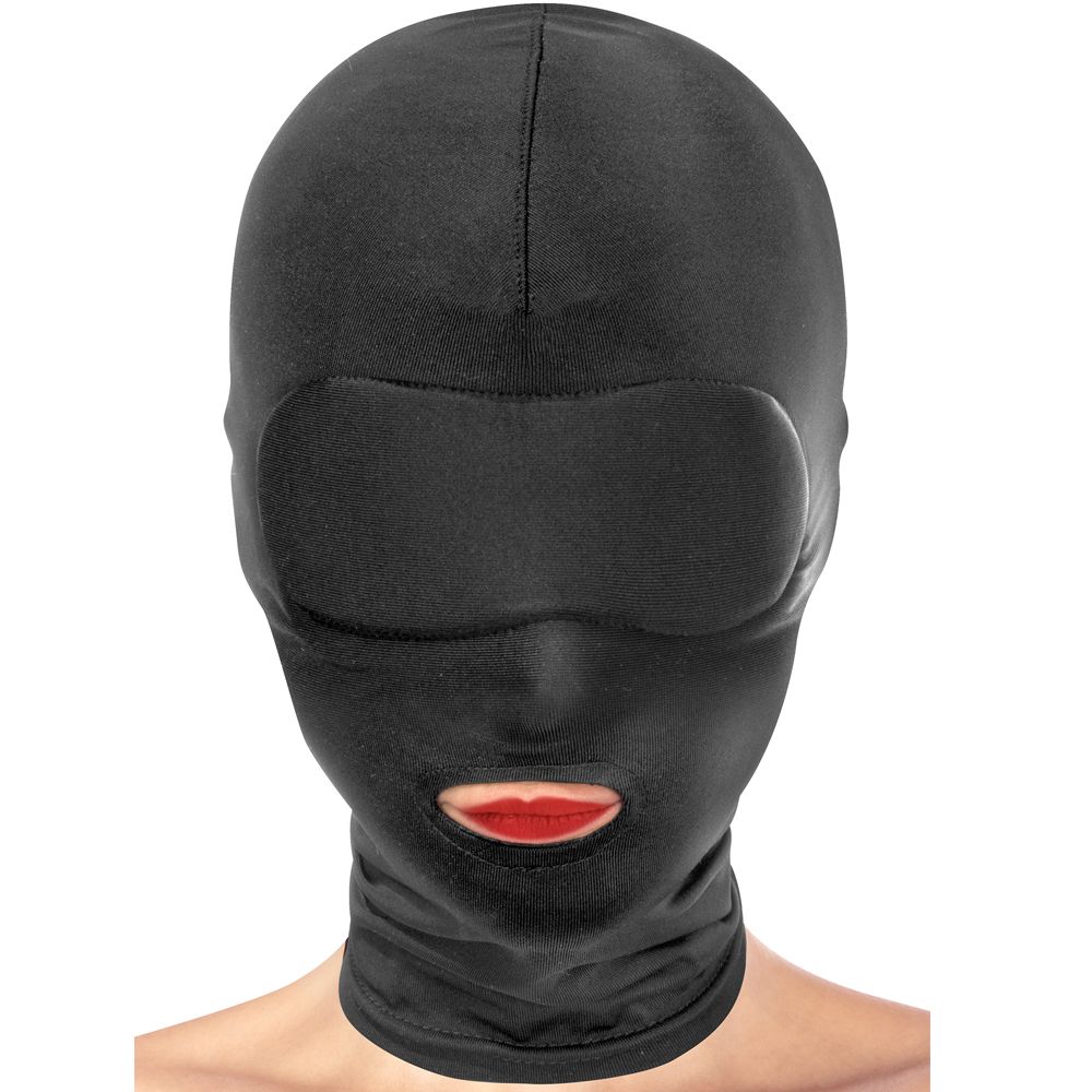 БДСМ-маска Fetish Tentation Open Mouth Hood (чорний)