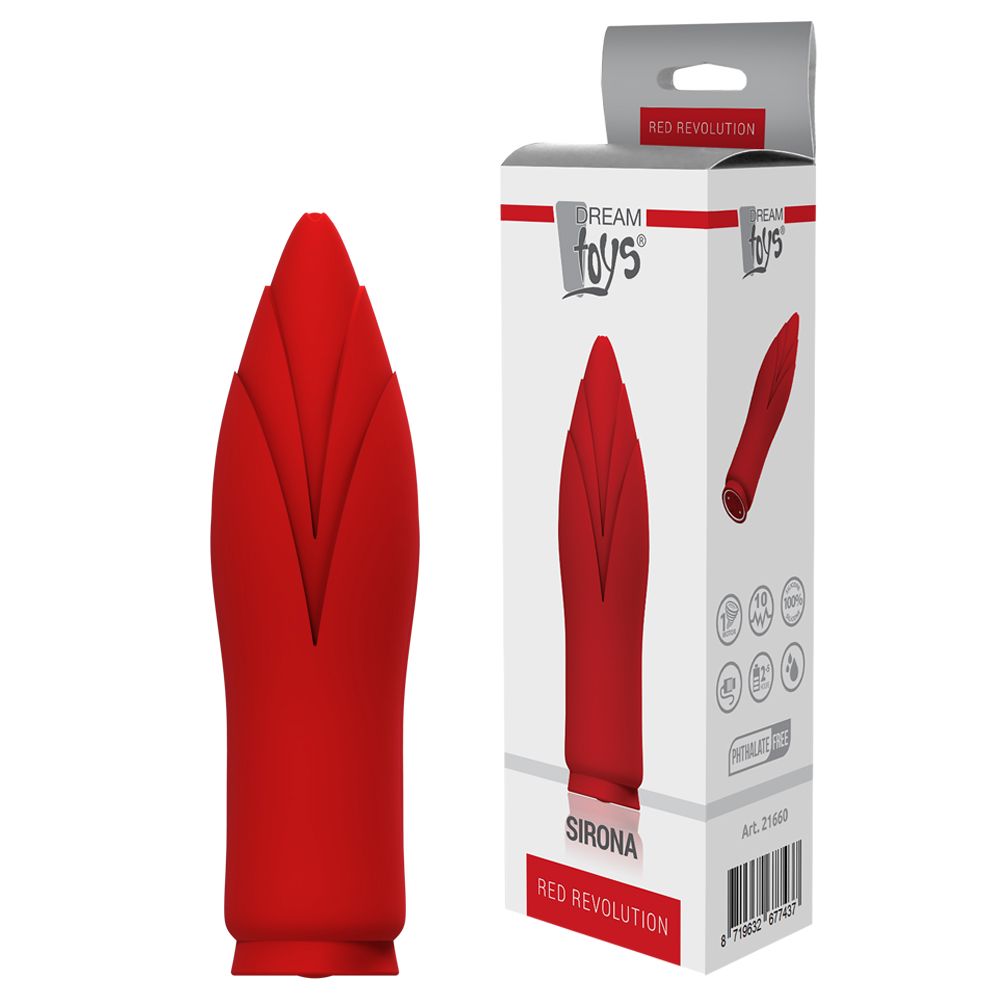 Вибратор Dream Toys Red Revolution Sirona, 10 см (красный)
