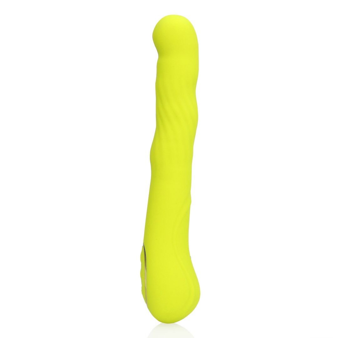 Вібратор Loveline Wiggle G-Spot, 3.4 см (лаймовий)