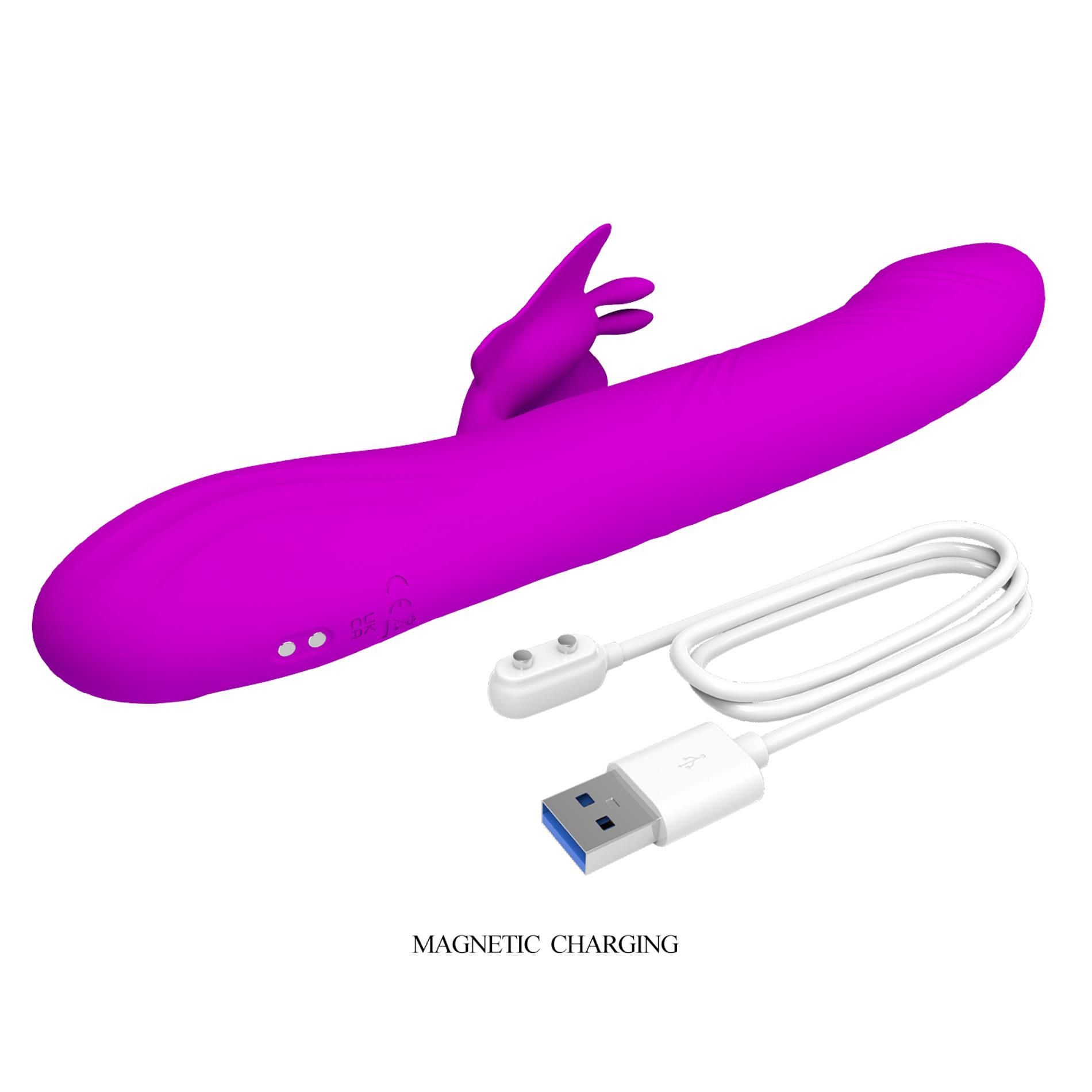 Вибратор-кролик Pretty Love Bella Purple, 24 см (фиолетовый)
