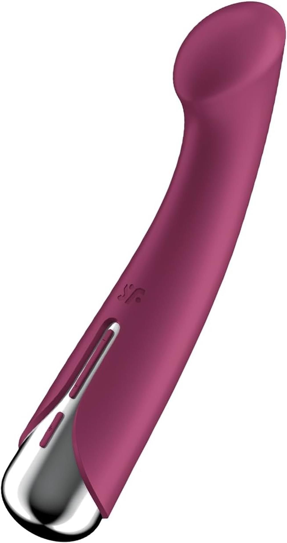 Вібратор Satisfyer Spinning G-Spot 1, 16,5 см (бордовий)