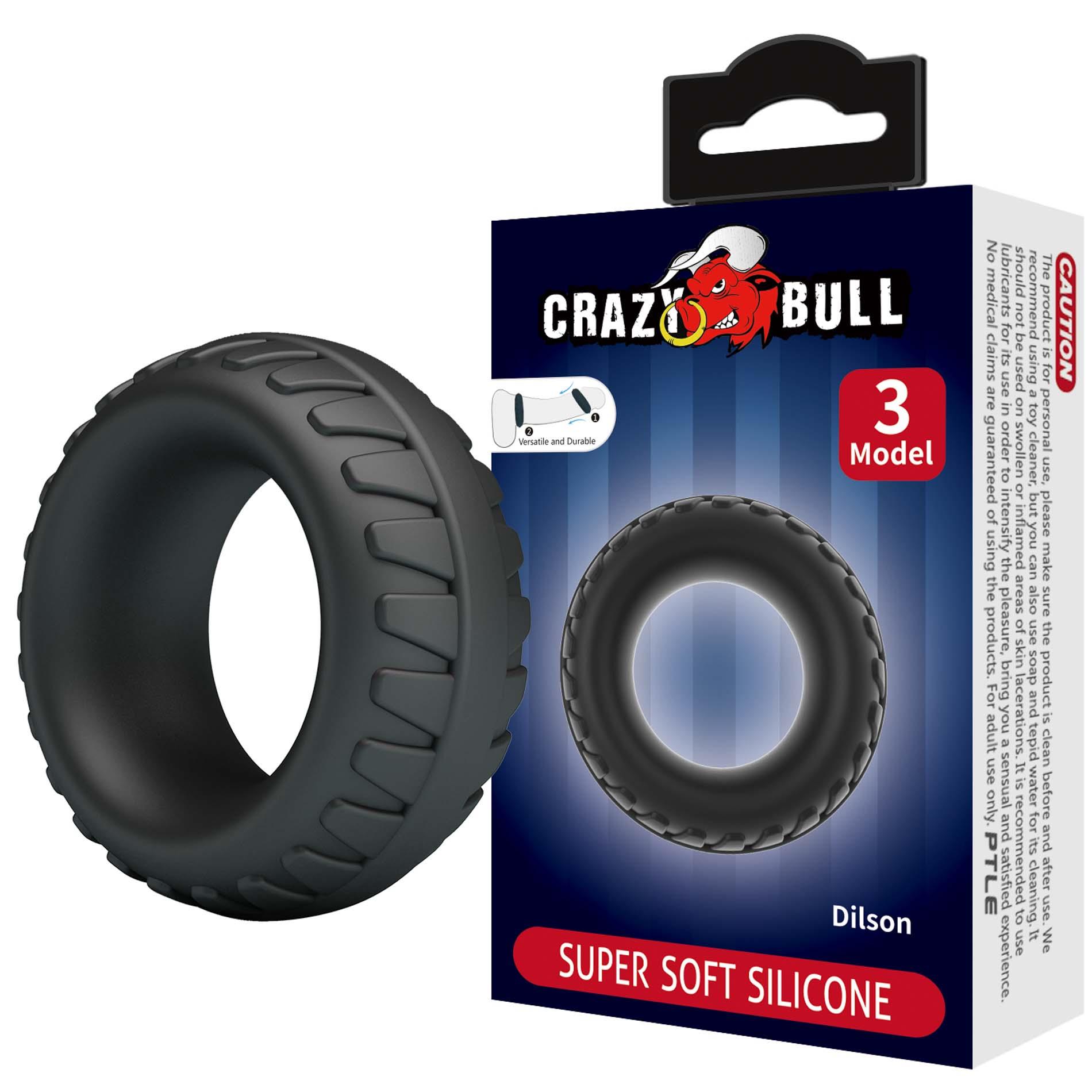 Эрекционное кольцо Crazy Bull Dilson, 5 см (черный)