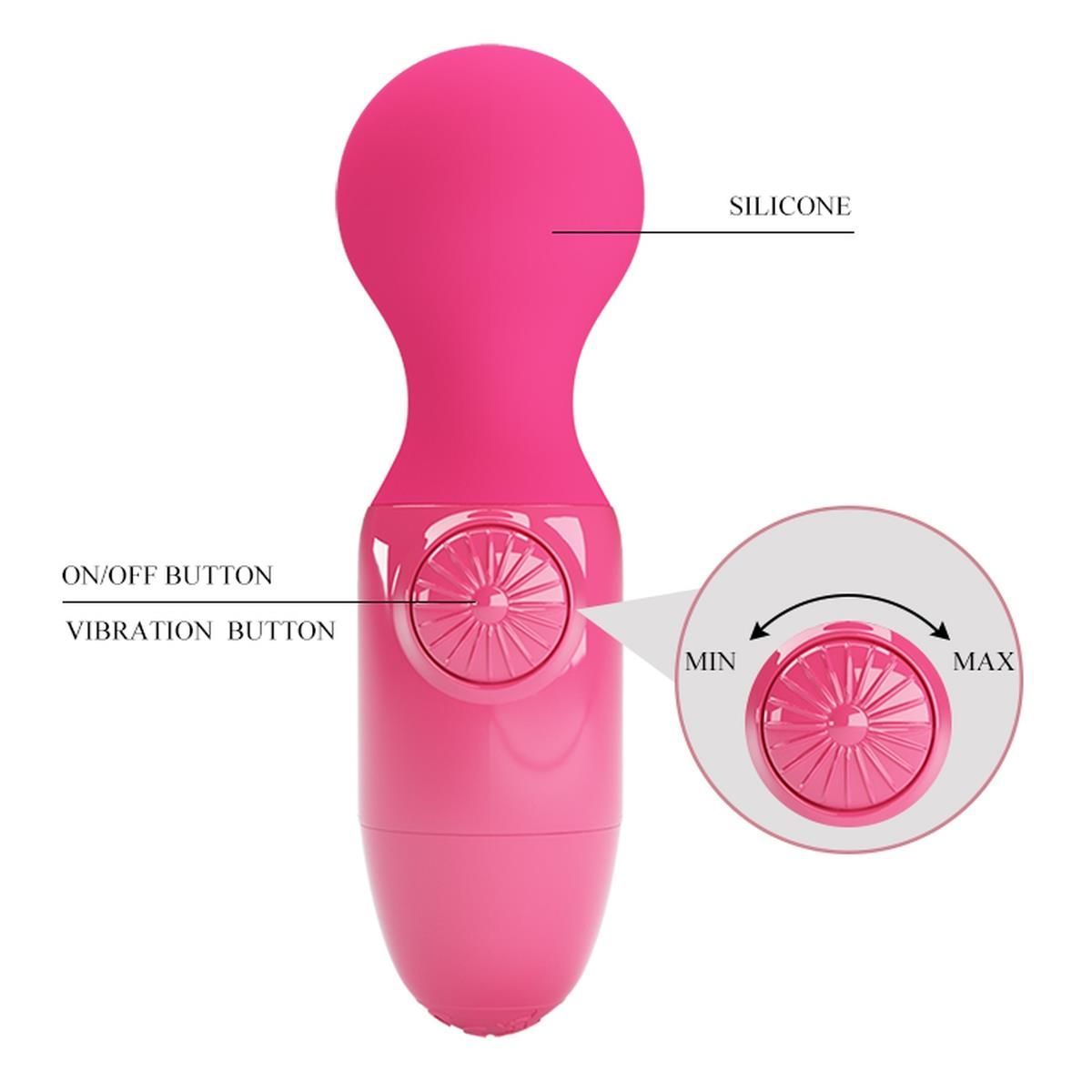 Вібромасажер Pretty Love Mini Stick Little Cute, 12 см (рожевий)
