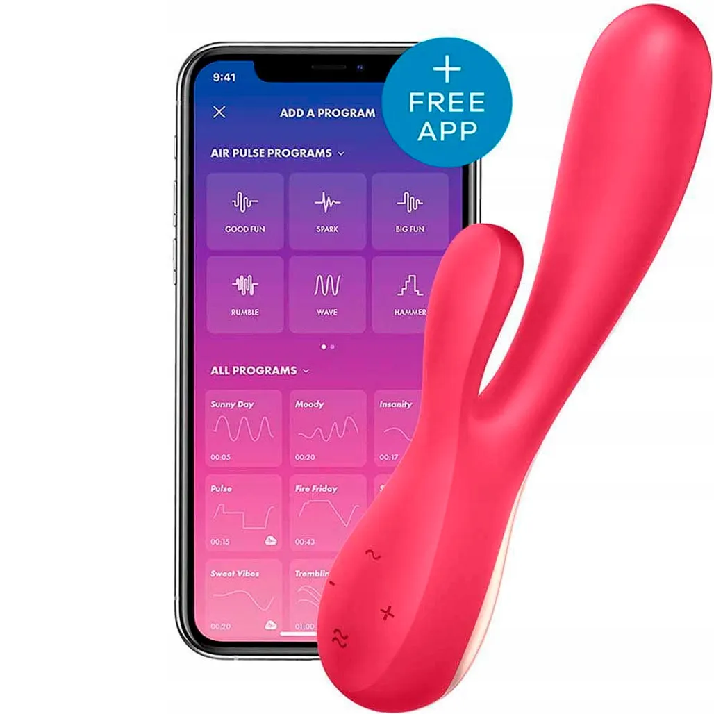 Wibrator królik Satisfyer Mono Flex, 20 cm (czerwony)