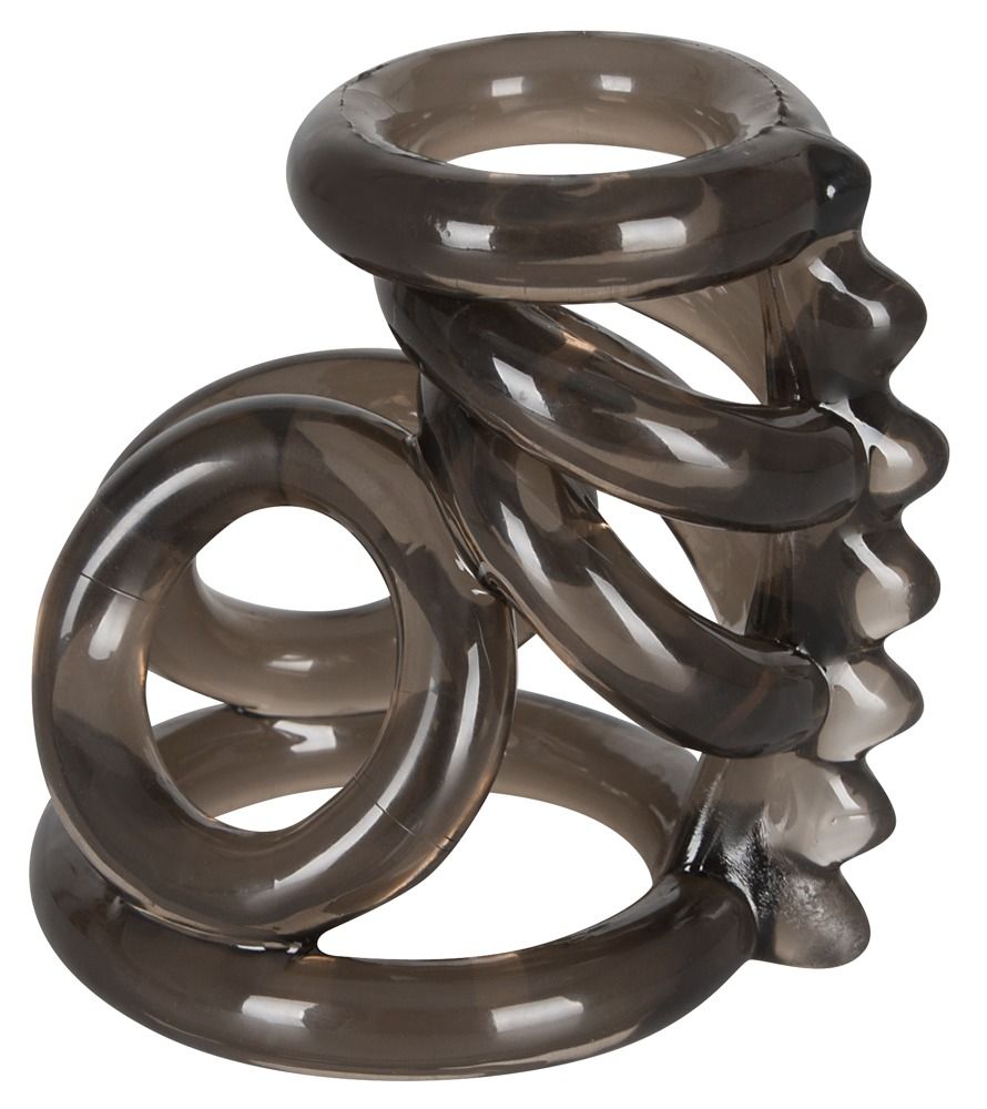 Насадка на пенис Bad Kitty Naughty Toys Cock And Ball Ring, 6,5 см (черный)