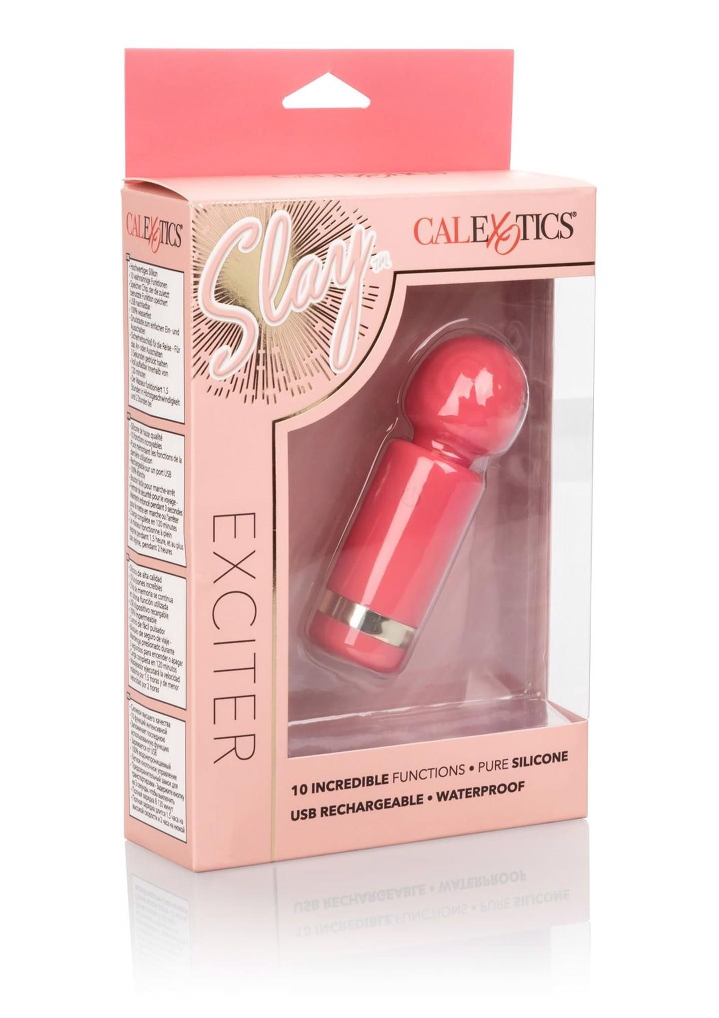 Вибратор CalExotics Slay Exciter, 9,5 см (персиковый)