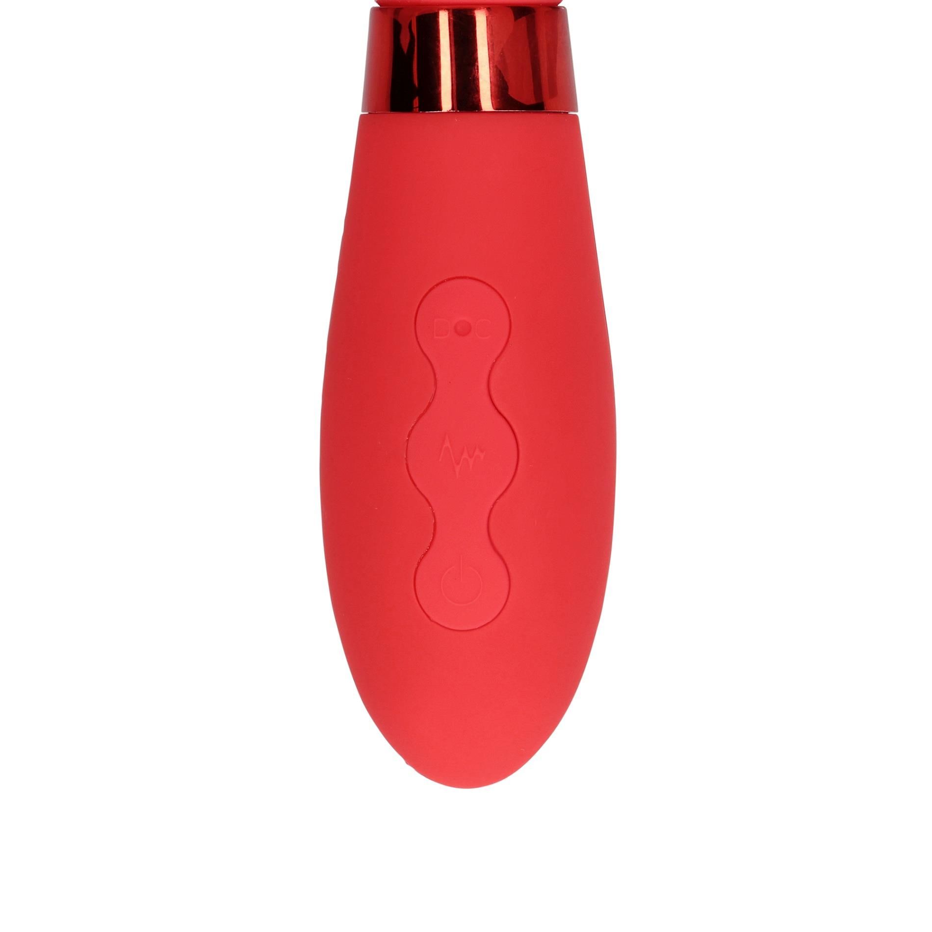 Вибратор Loveline Smooth Silicone G-Spot, 20.5 см (красный)