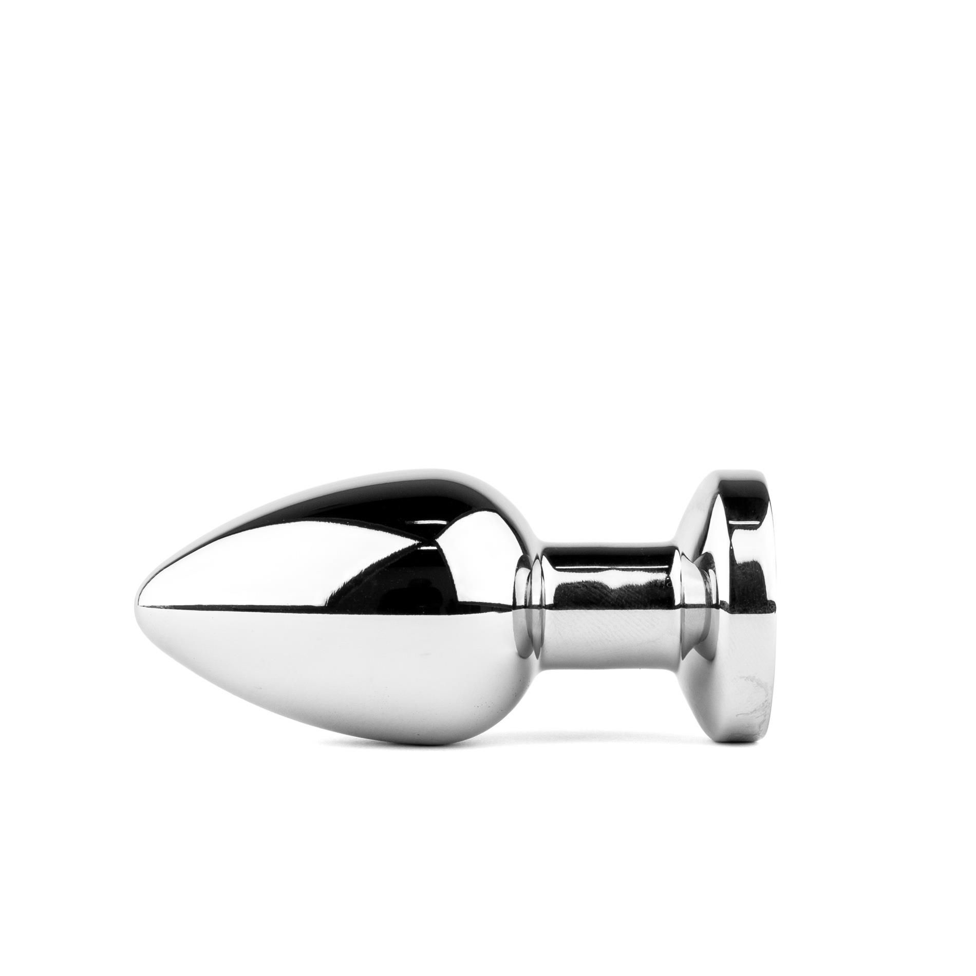 Анальная пробка B - Series HeavyFun Metal Butt Plug M, 7.9 см (серебристый)