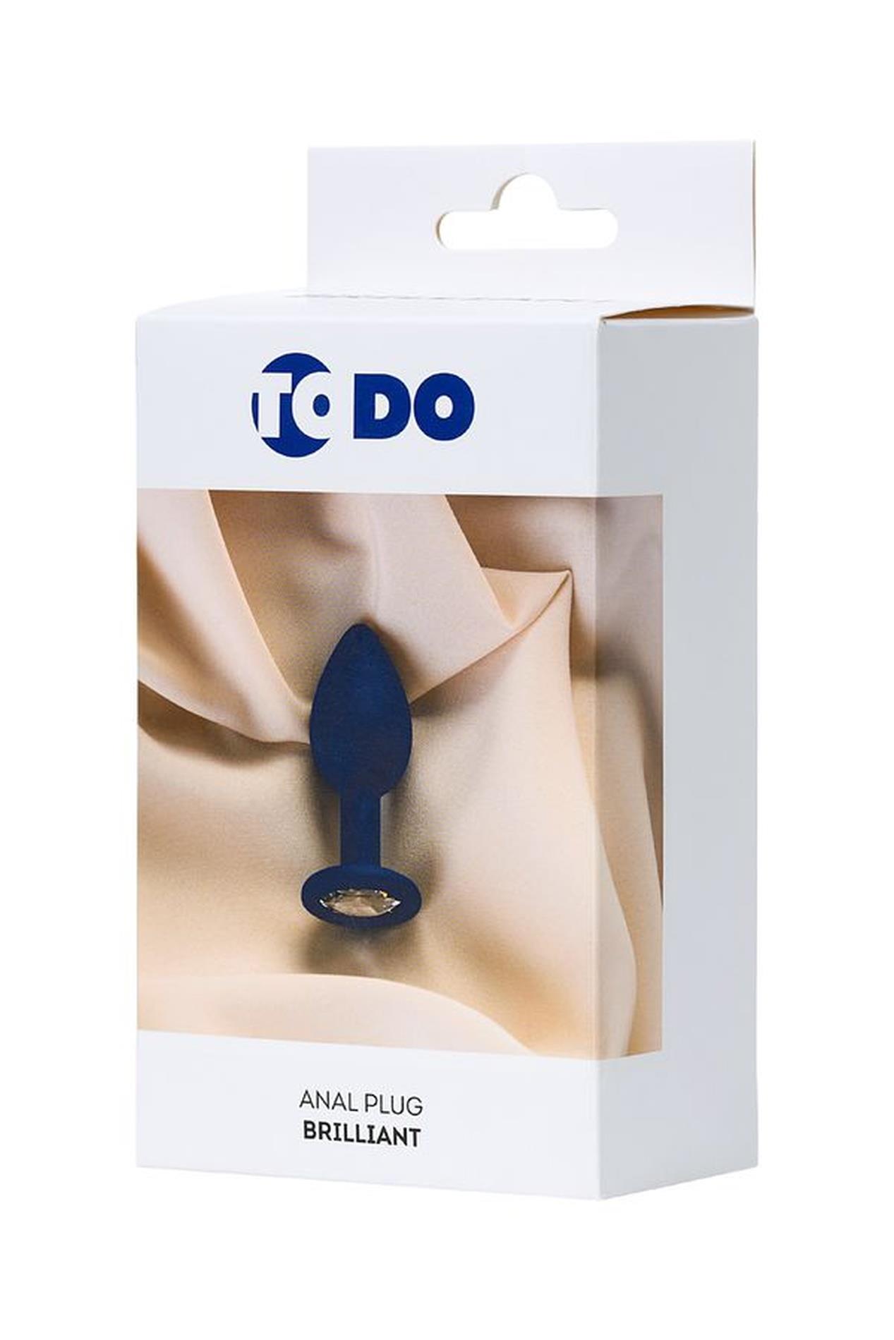 Korek analny ToDo Anal Plug Brilliant, 7 cm (niebieski)