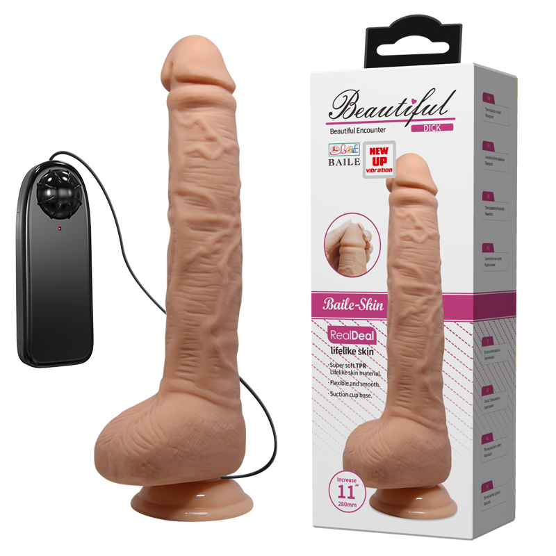 Вибратор Baile Beautiful Encounter Dick, 28 см (телесный)