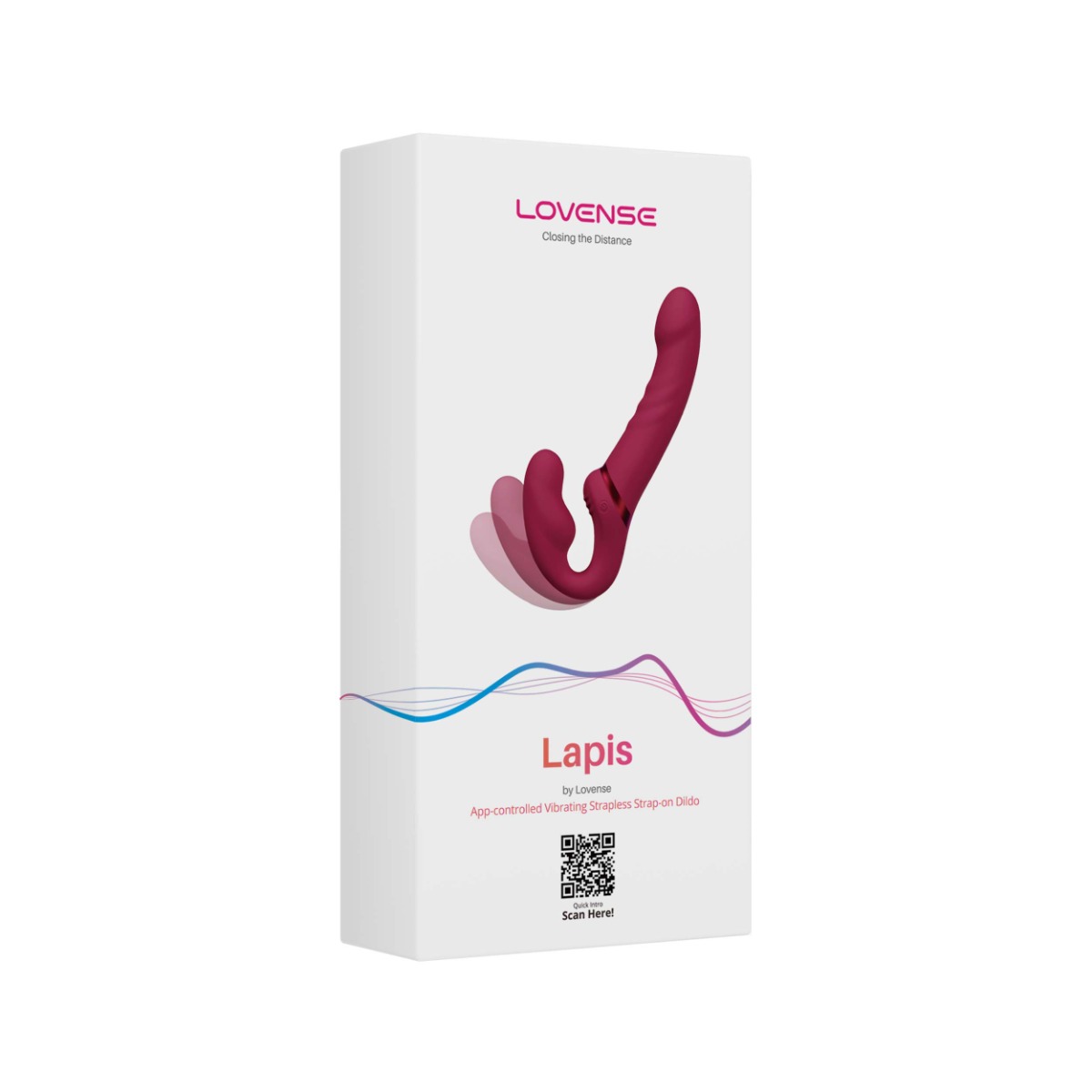 Безремневой страпон Lovense Lapis, 23 см (розовый)