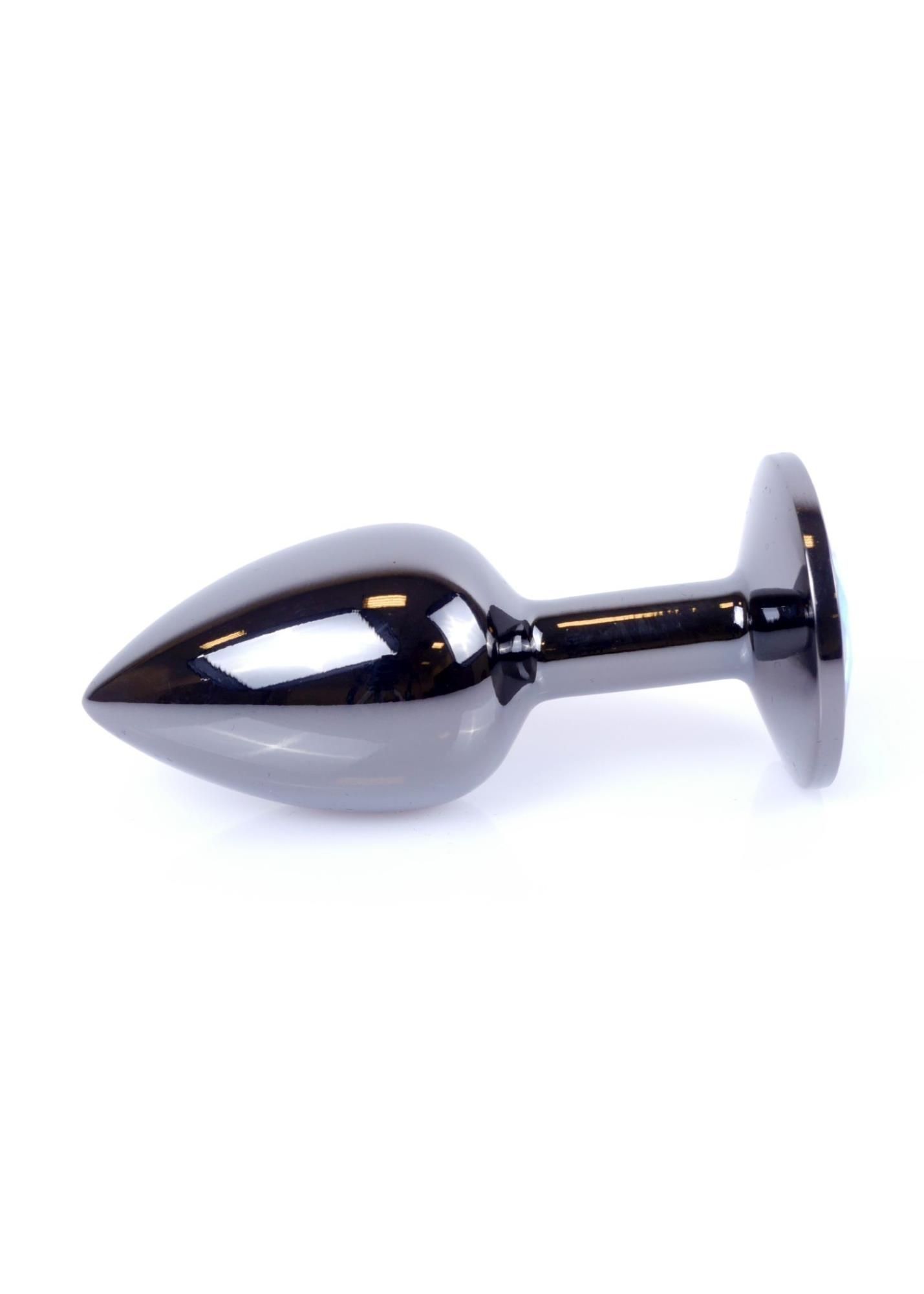 Korek analny MyLove Toys Jewelry Dark Silver Plug, 7 cm (czarny)
