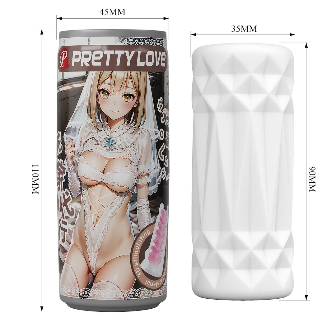 Мастурбатор Pretty Love Super Soft 3D Stimulating, 9 см (белый)