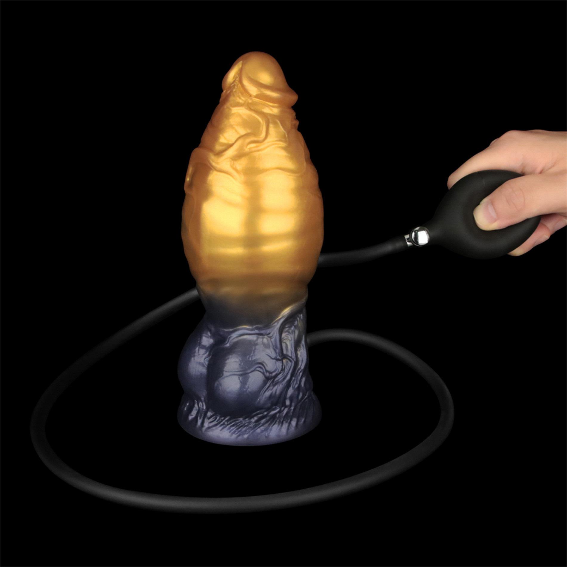 Фаллоимитатор Lovetoy Dual Density 7.5’’, 19 см (золотой)