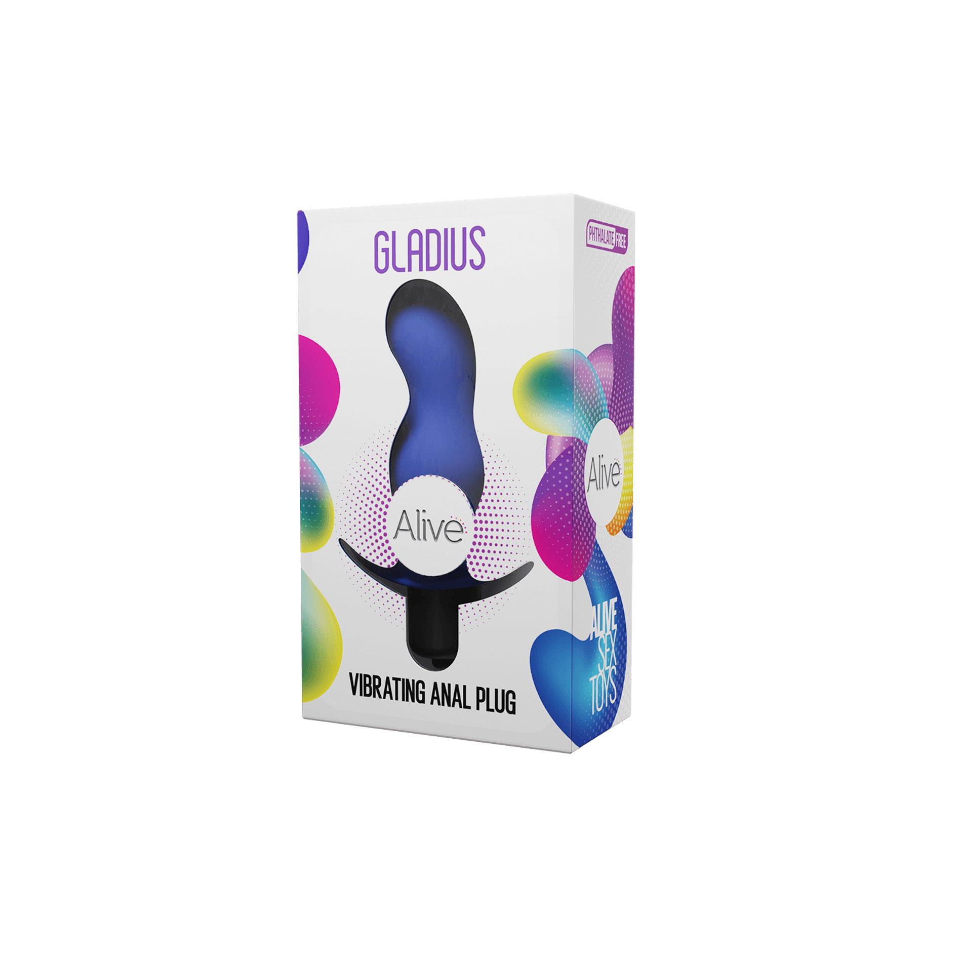 Стимулятор простаты Alive Gladius, 11 см (синий)
