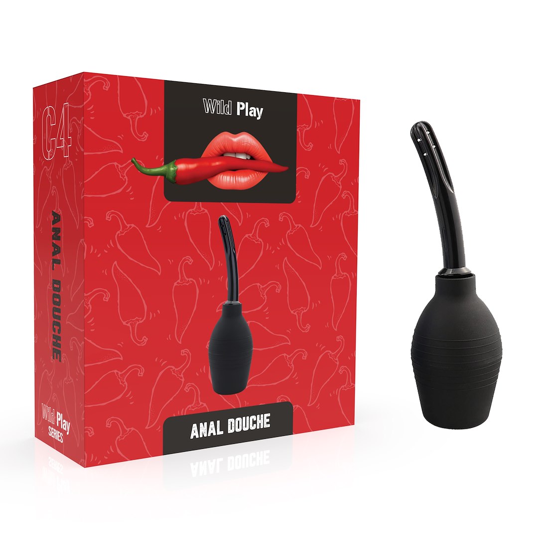 Анальный душ Erospace Wild Play C4, 310 мл (черный)