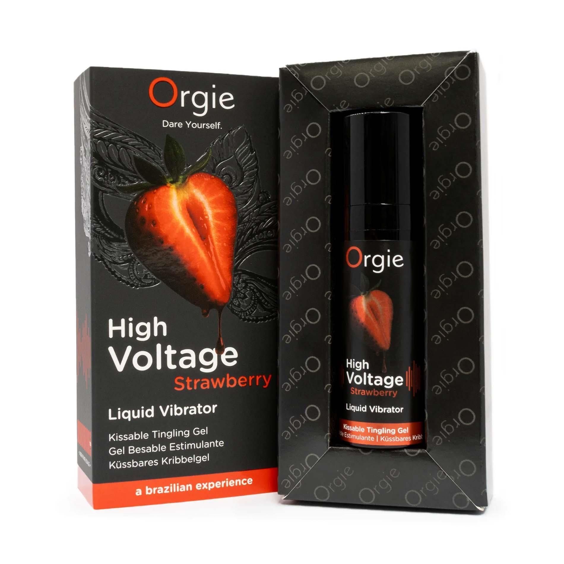 Рідкий вібратор Orgie High Voltage Strawberry, 15 мл