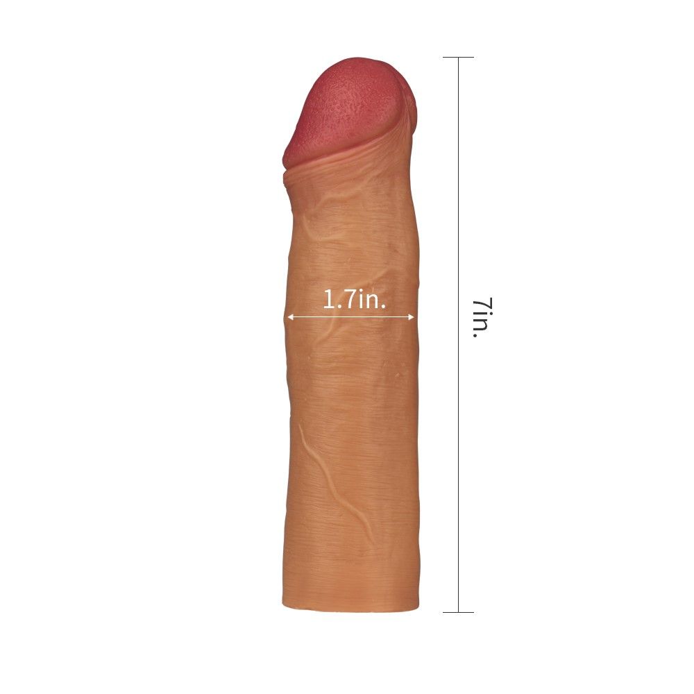 Насадка на пенис Revolutionary Silicone Nature Extender, 17.8 см (коричневый)