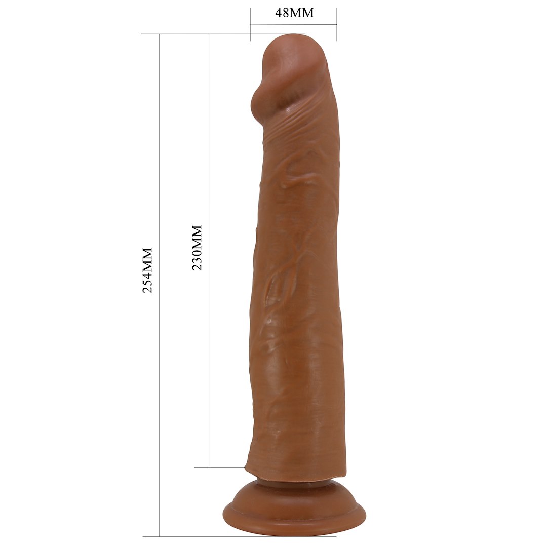 Фаллоимитатор Sliding Skin Sharife 10", 25.4 см (коричневый)