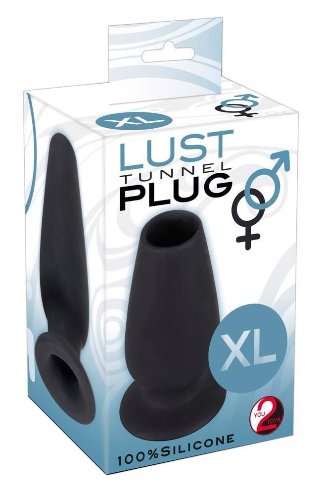 Анальный тоннель Orion Lust Tunnel Plug XL, 13 см (черный)