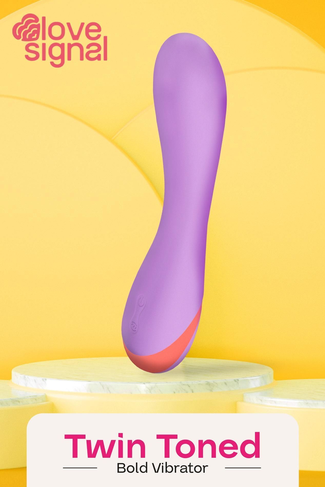 Wibrator Dream Toys Twin Toned, 19 cm (fioletowy)