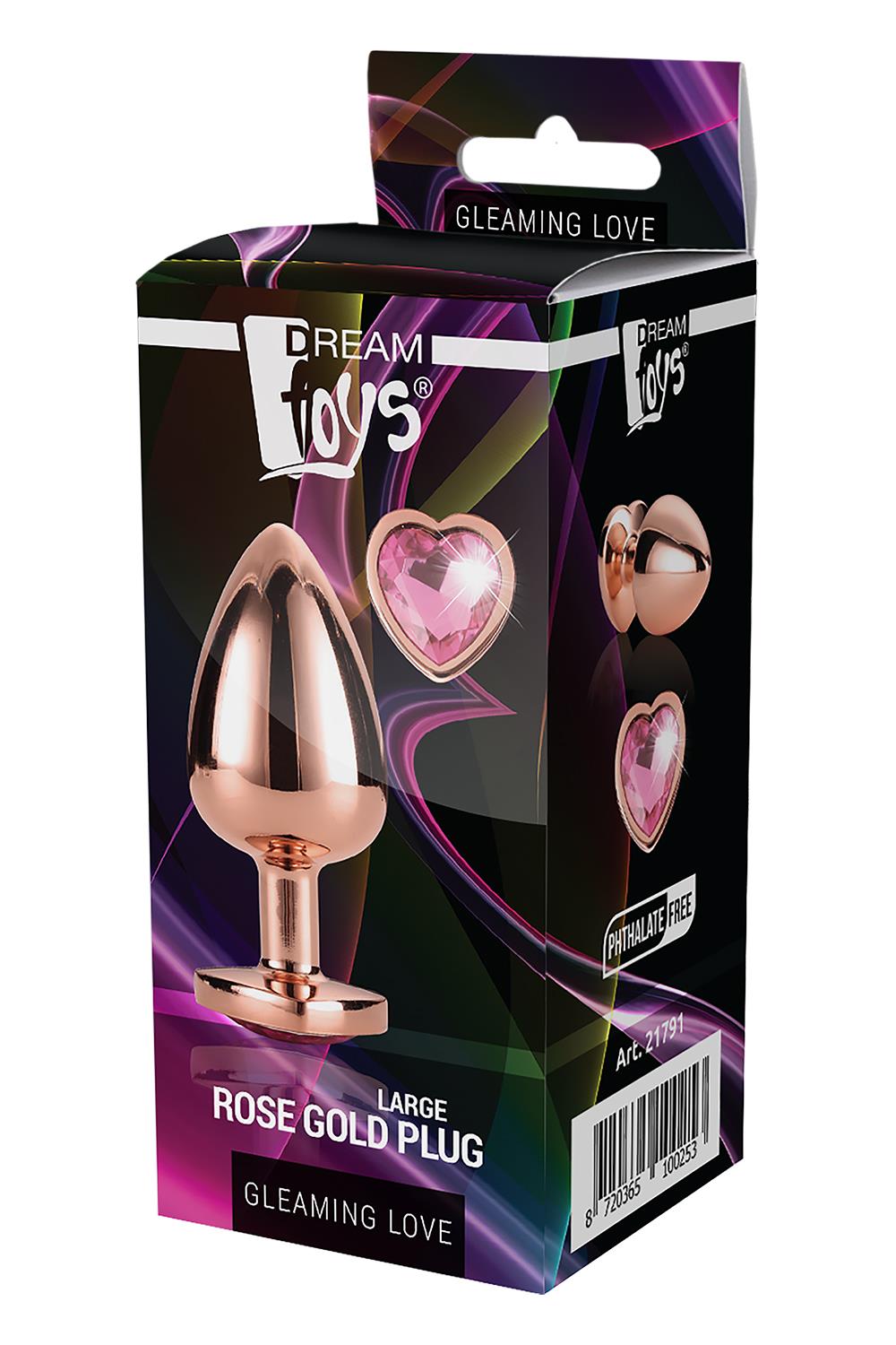 Korek analny Gleaming Love Gold Plug L, 9.5 cm (złoty)