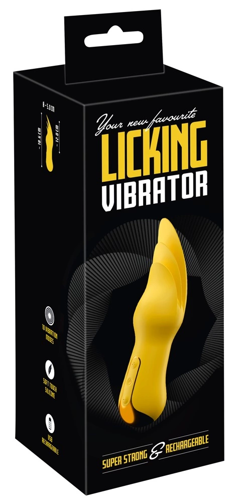 Вибратор Your New Favorite Licking Vibr, 18.6 см (желтый)
