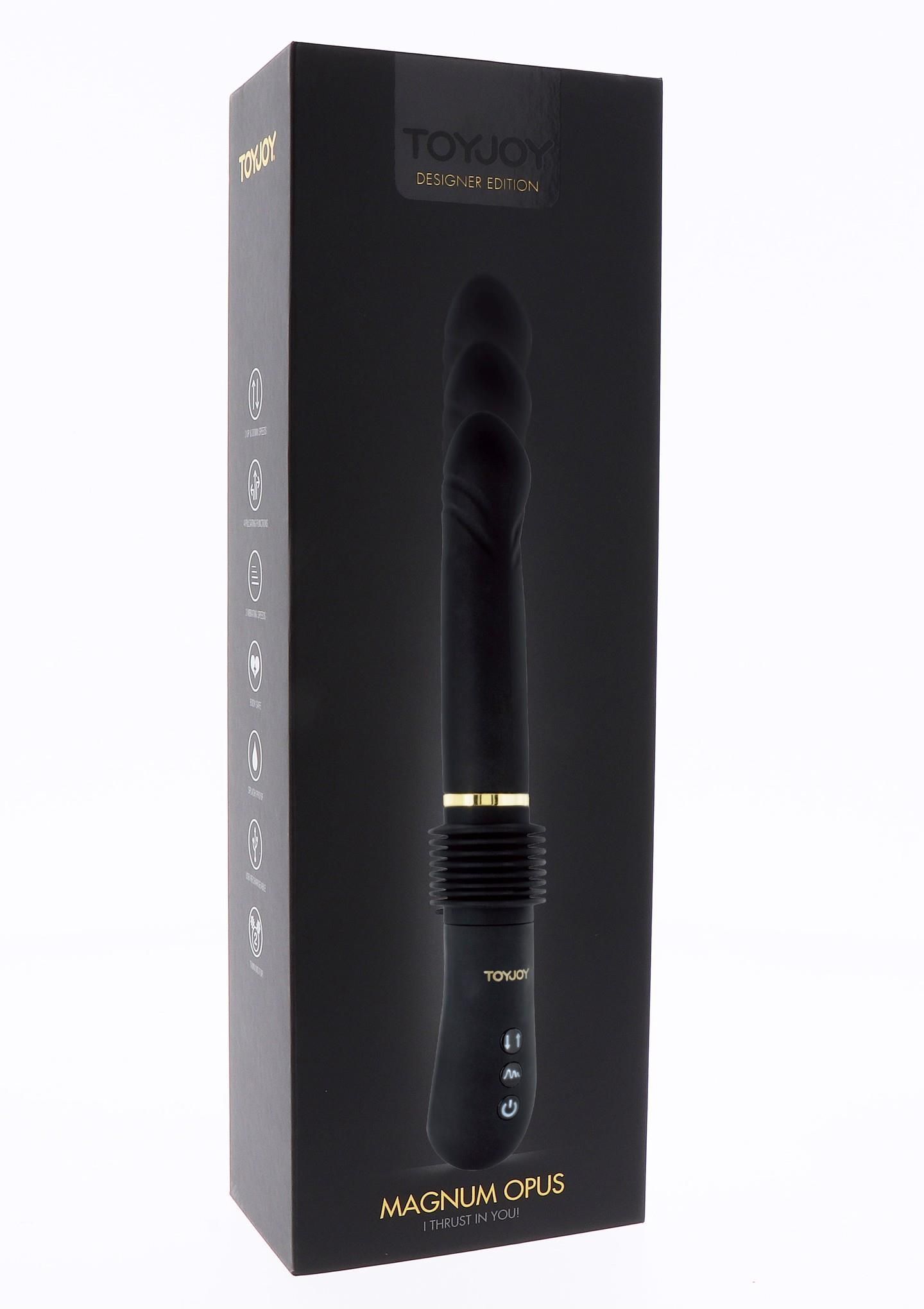 Вибратор Toy Joy Magnum Opus Thruster, 30 см (черный)