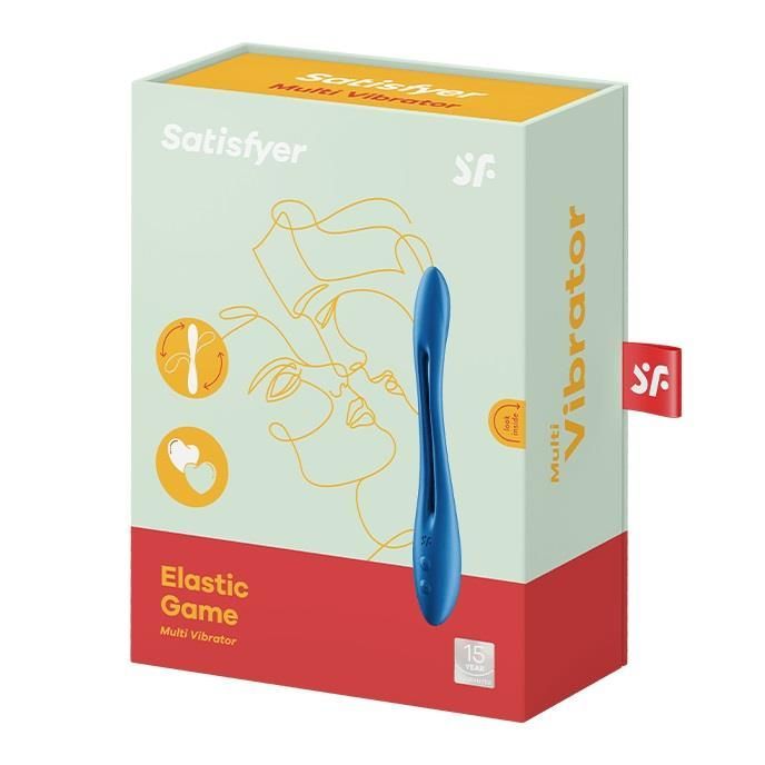 Вібратор Satisfyer Elastic Game, 20 см (блакитний)