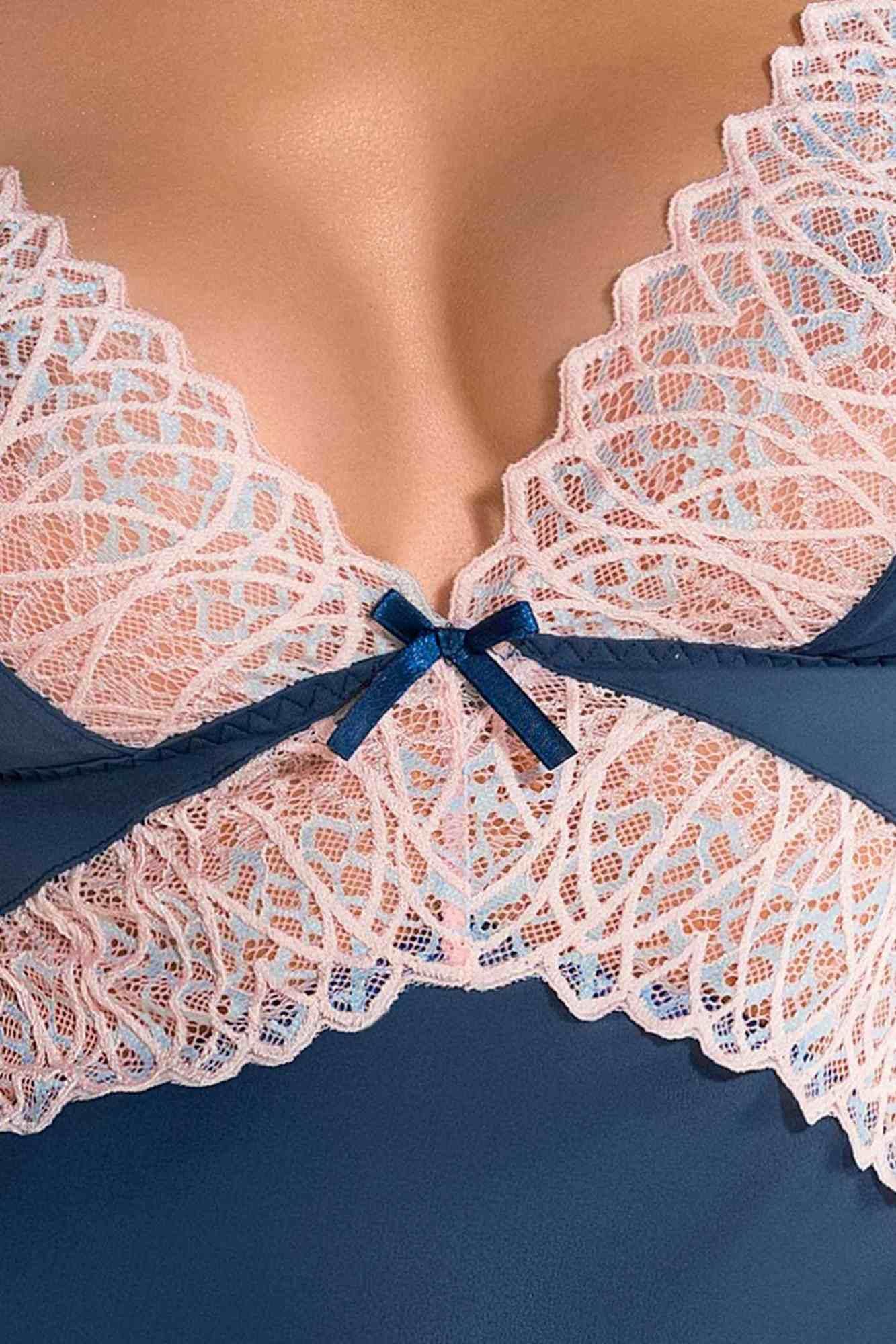 Сорочка и стринги Casmir Selina, L/XL (синий)