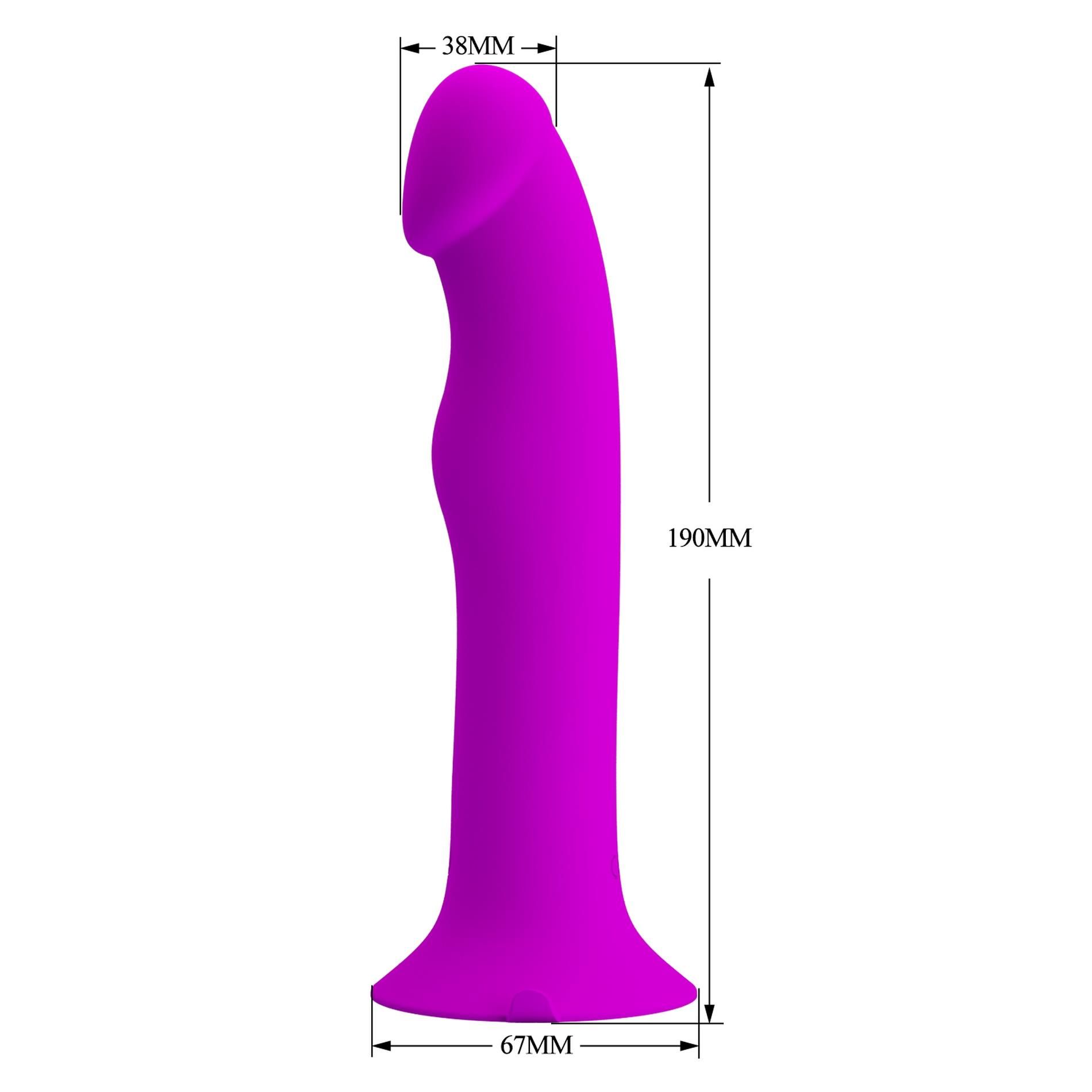Фалоімітатор Pretty Love Murray Dildo with Vibration, 19 см (фіолетовий)