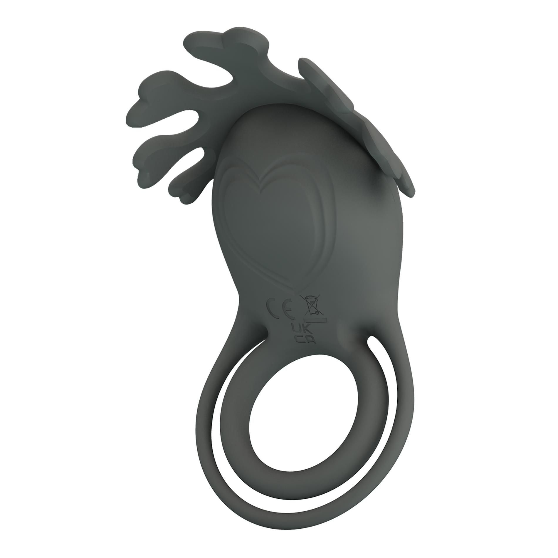 Эрекционное кольцо Pretty Love Vibrant Penis Ring Ruben, 8.5 см (серый)