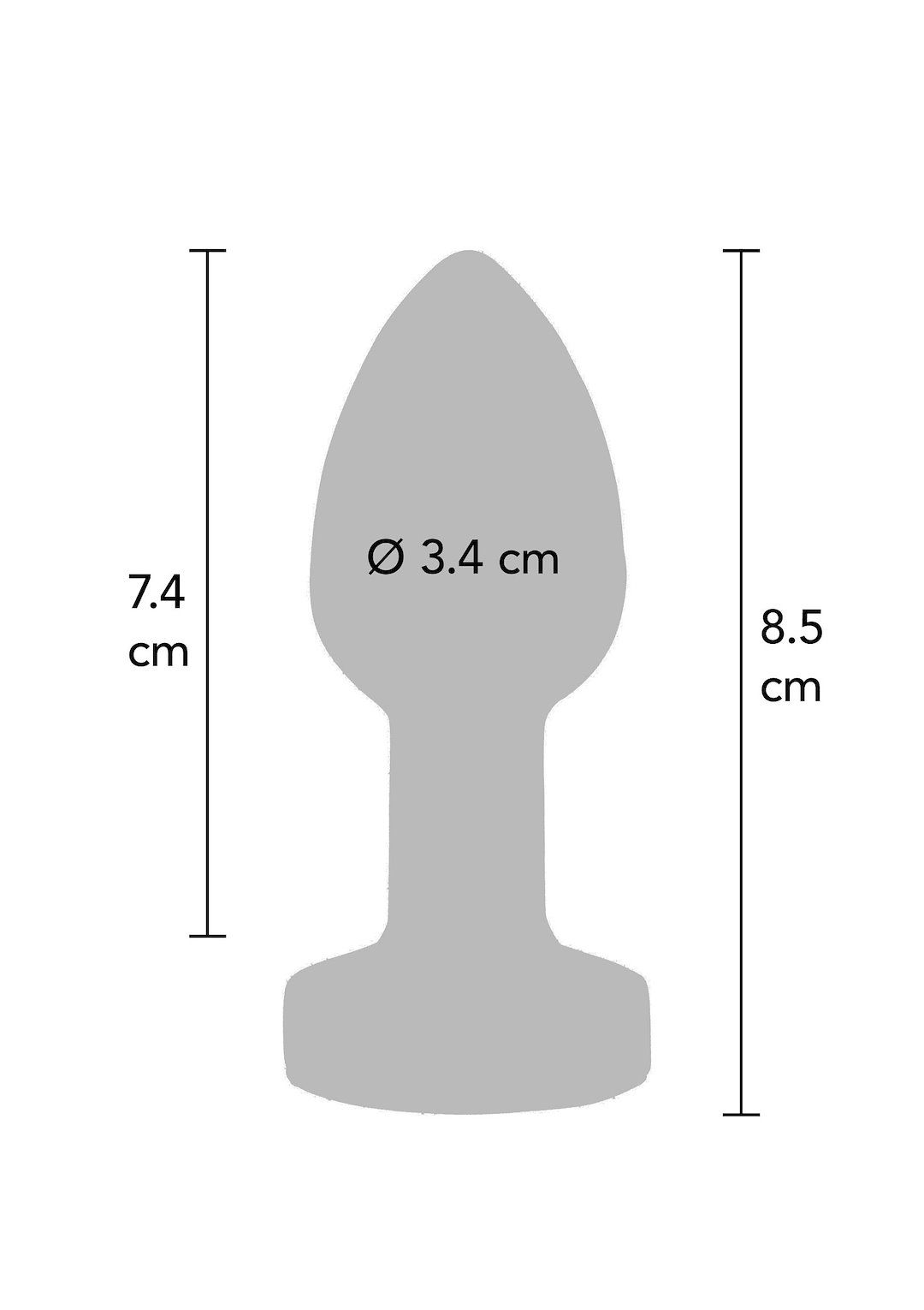 Korek analny ToyJoy Glider M, 8.5 cm (srebrny)