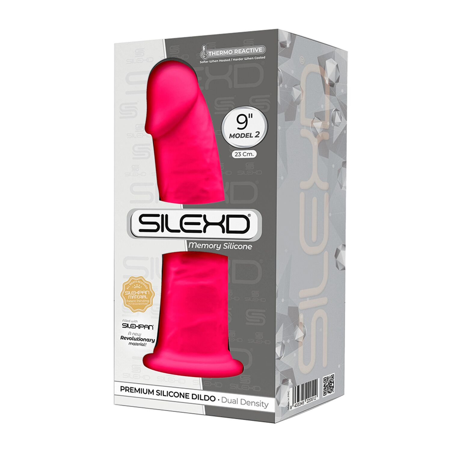Фаллоимитатор Silexd Premium Silicone Dildo Model 2 Size 9, 25 см (розовый)