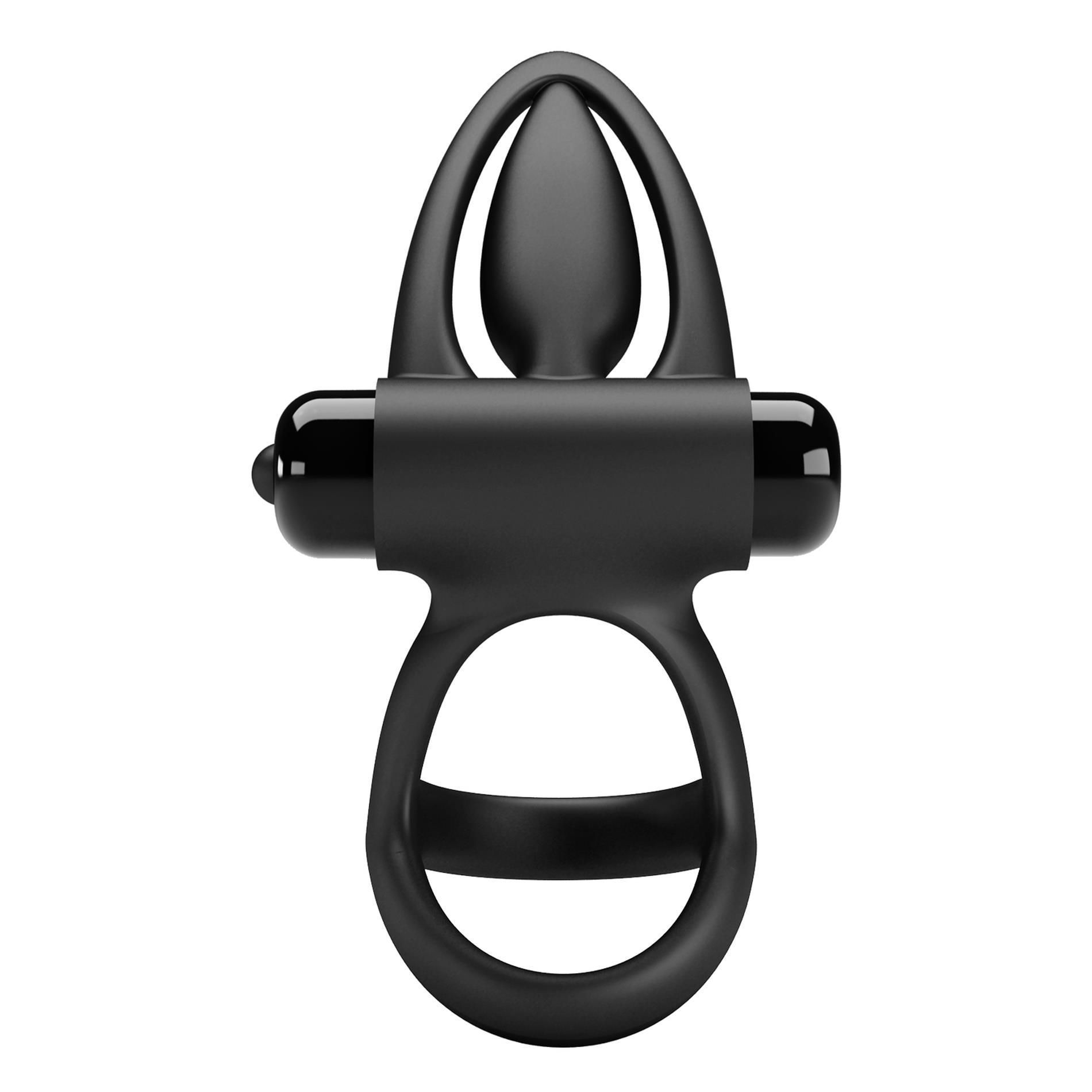 Эрекционное кольцо Pretty Love Vibration Cock Ring, 9,9 см (черный)