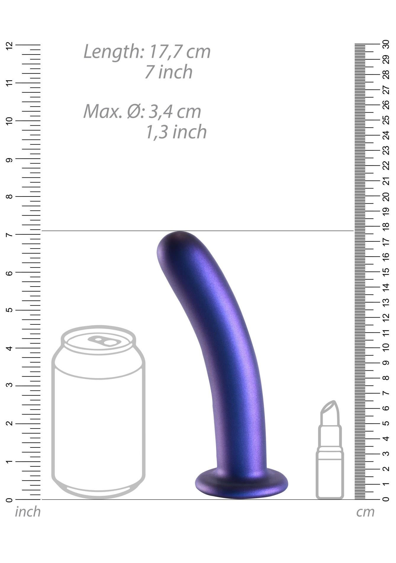 Фаллоимитатор Ouch! Smooth G-Spot Dildo 7'', 17.7 см (синий)